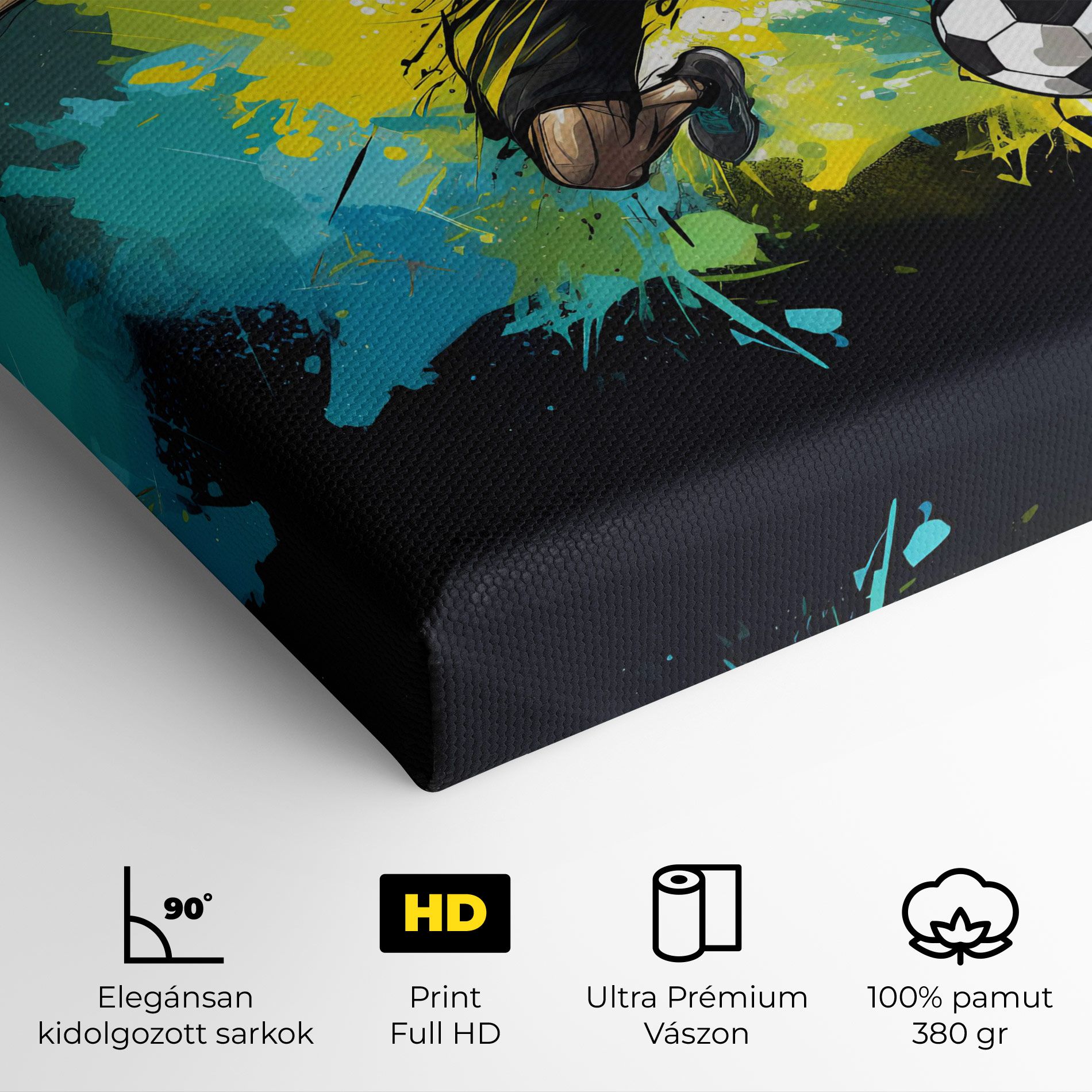 Green Paint Football Player mockup 4