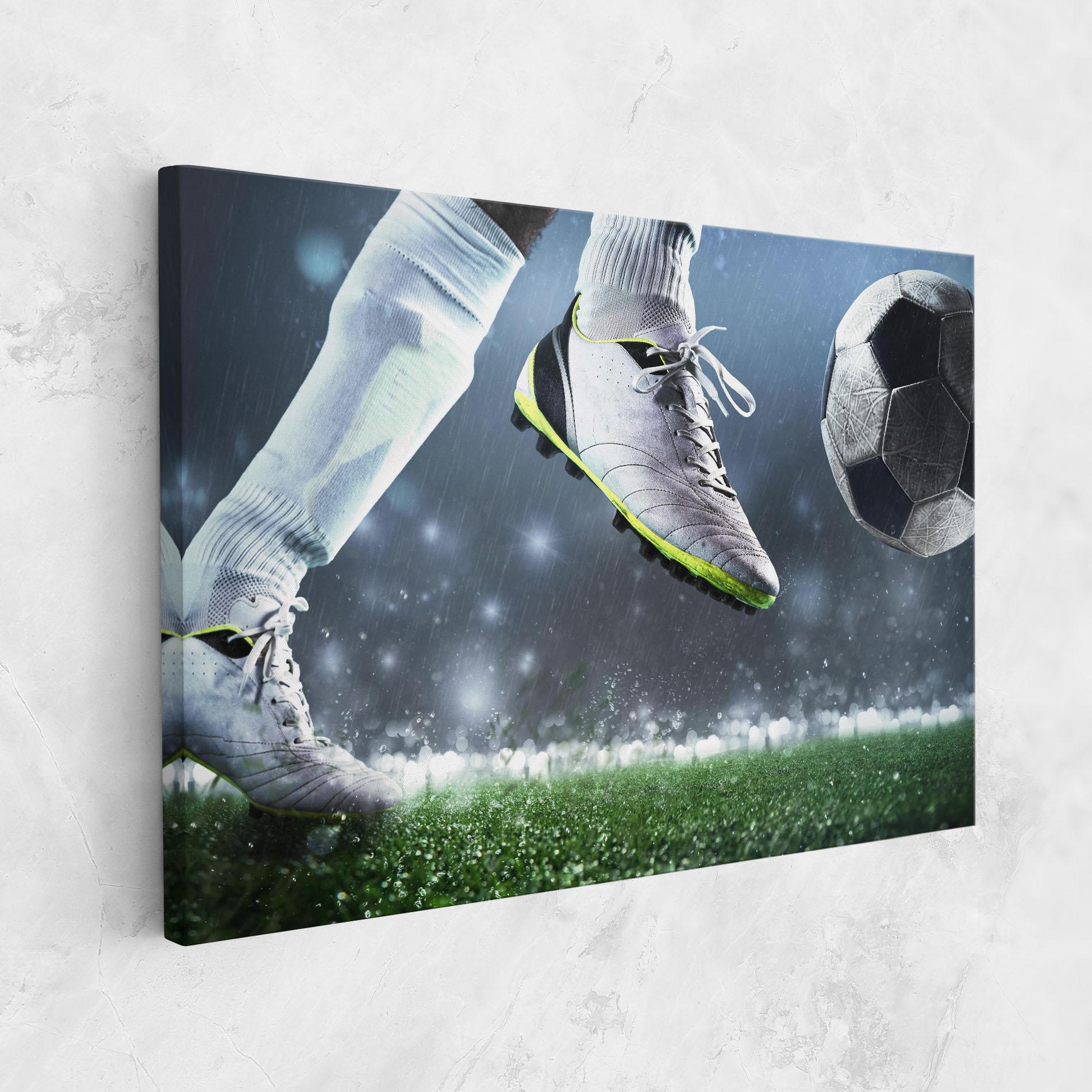 Vászonkép Close Up Football Scene mockup 1