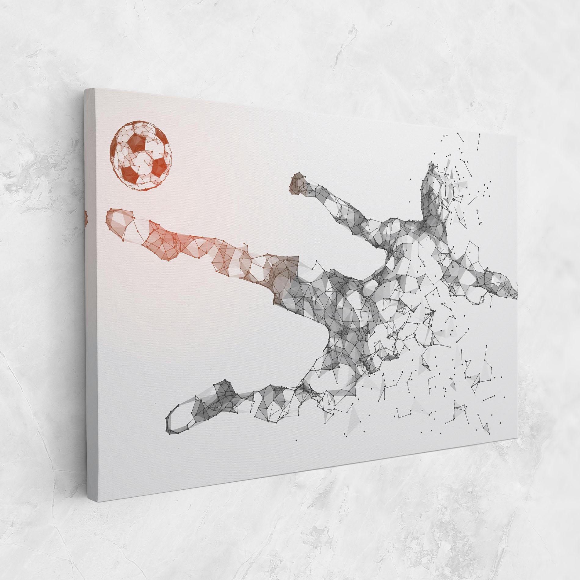 Vászonkép Football Orange Ball mockup 1