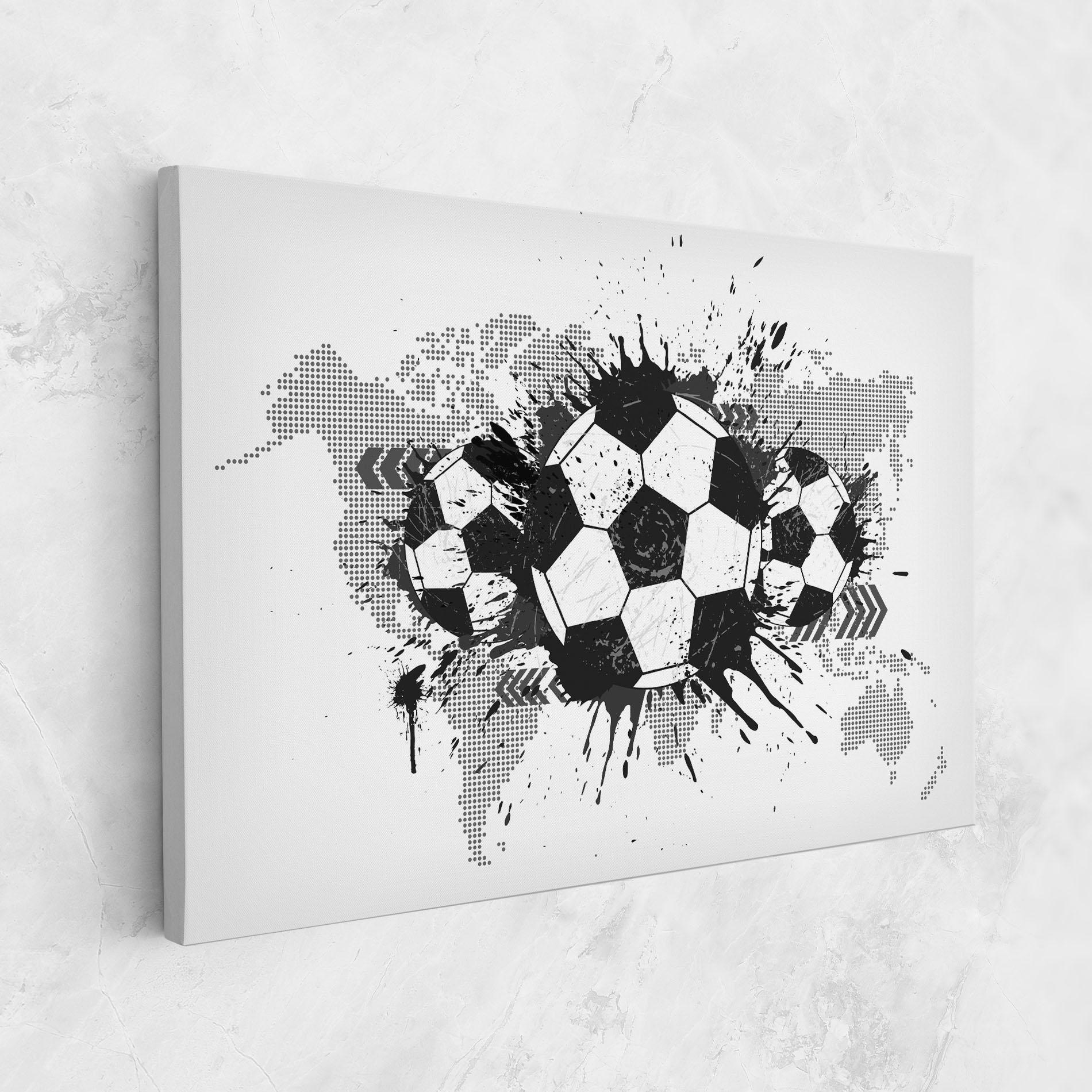 Vászonkép Grey Foodball mockup 1