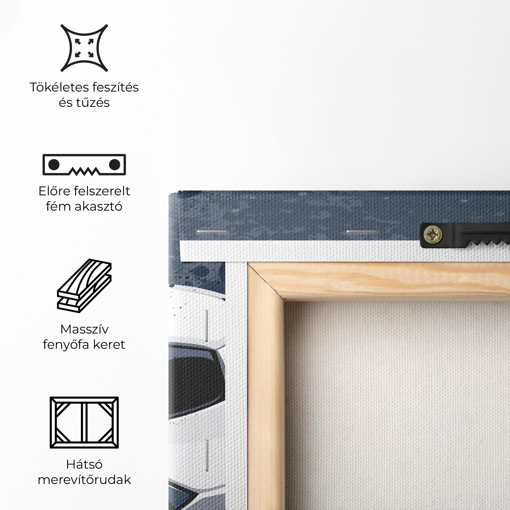 Vászonkép Blue Football mockup 5