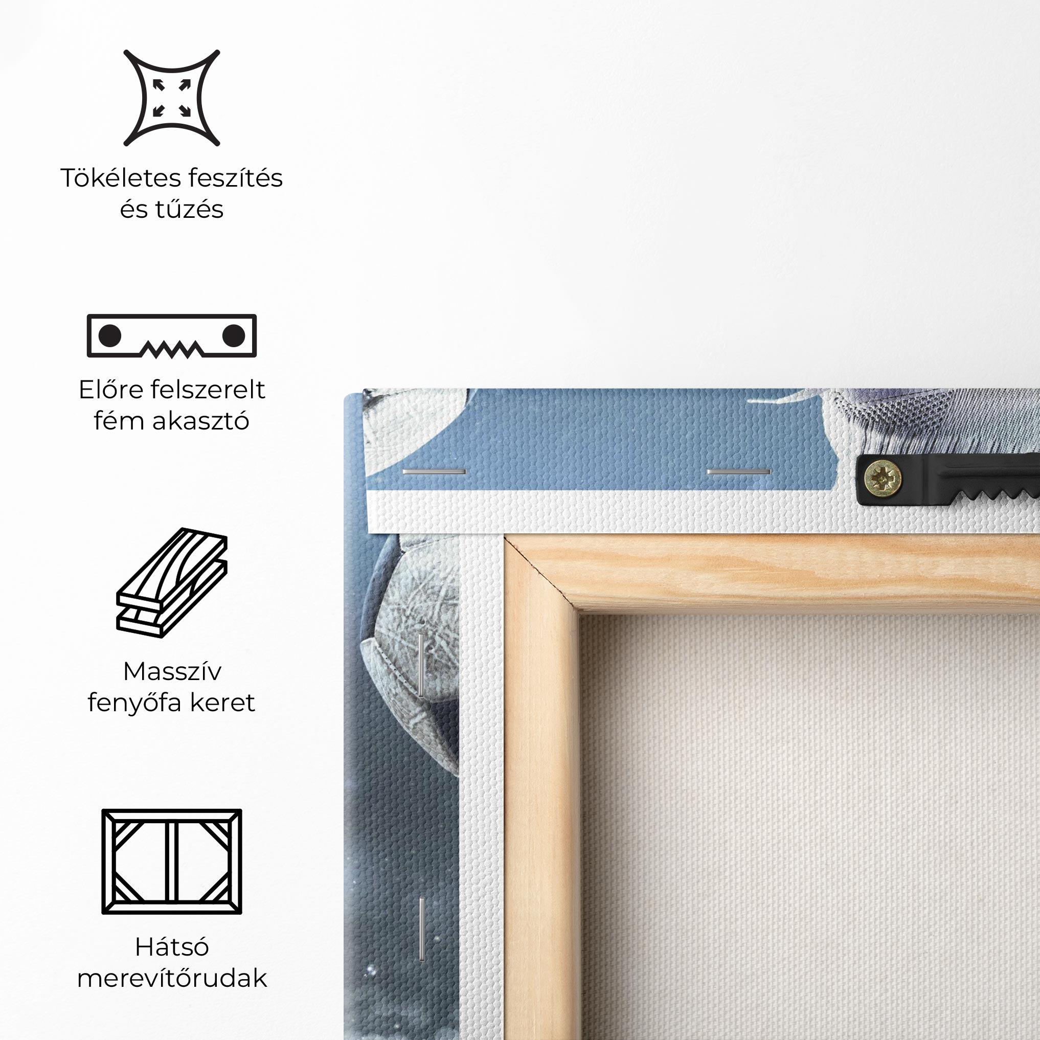 Vászonkép Close Up Football Scene mockup 5