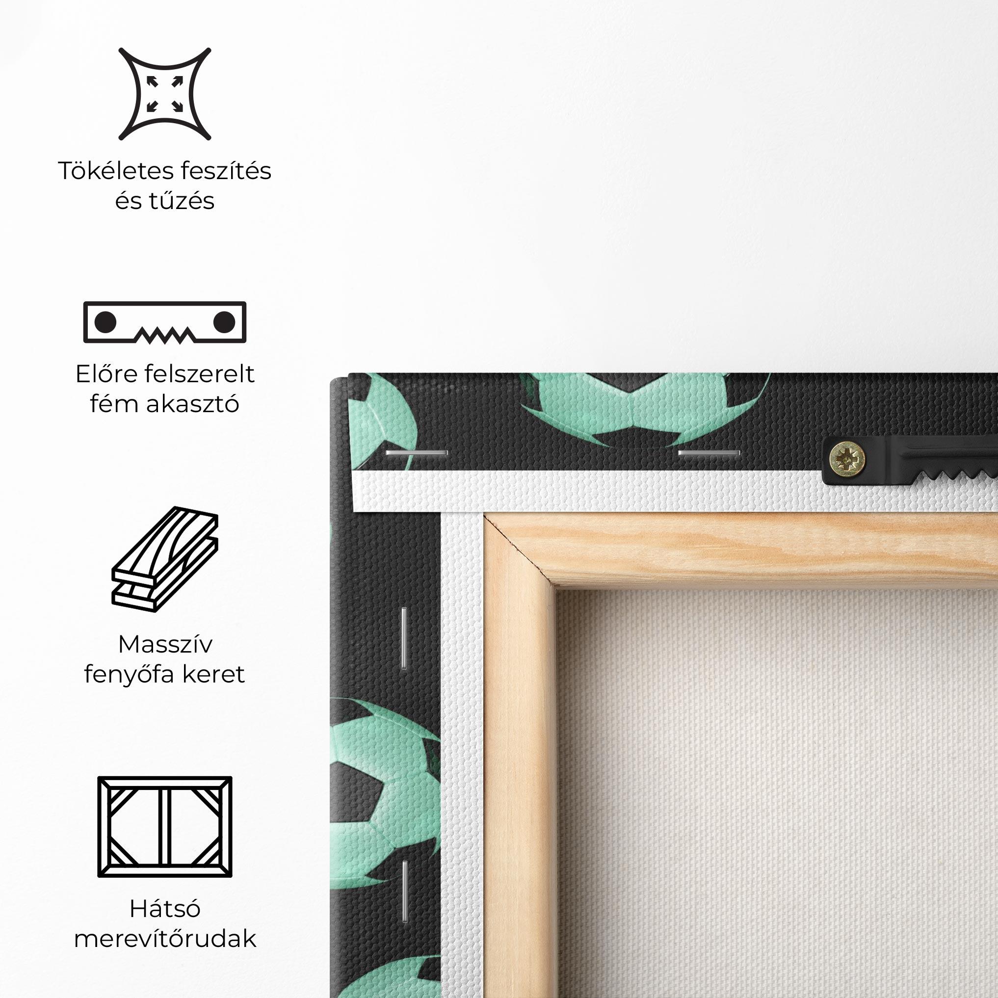 Vászonkép Green Light Football mockup 5