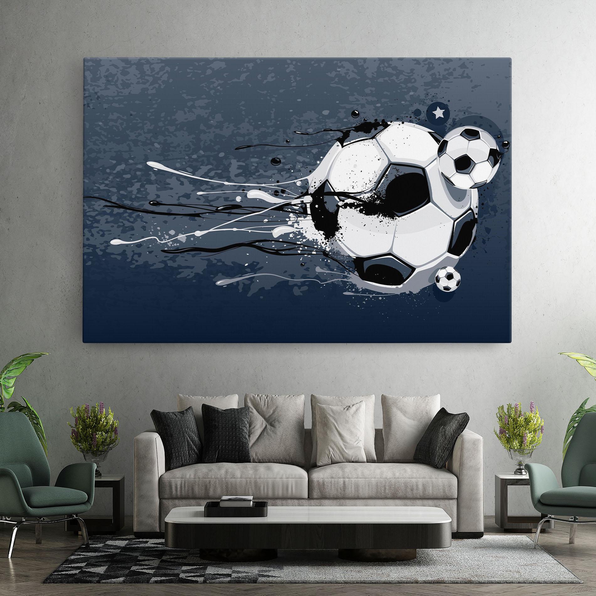 Vászonkép Blue Football mockup 7