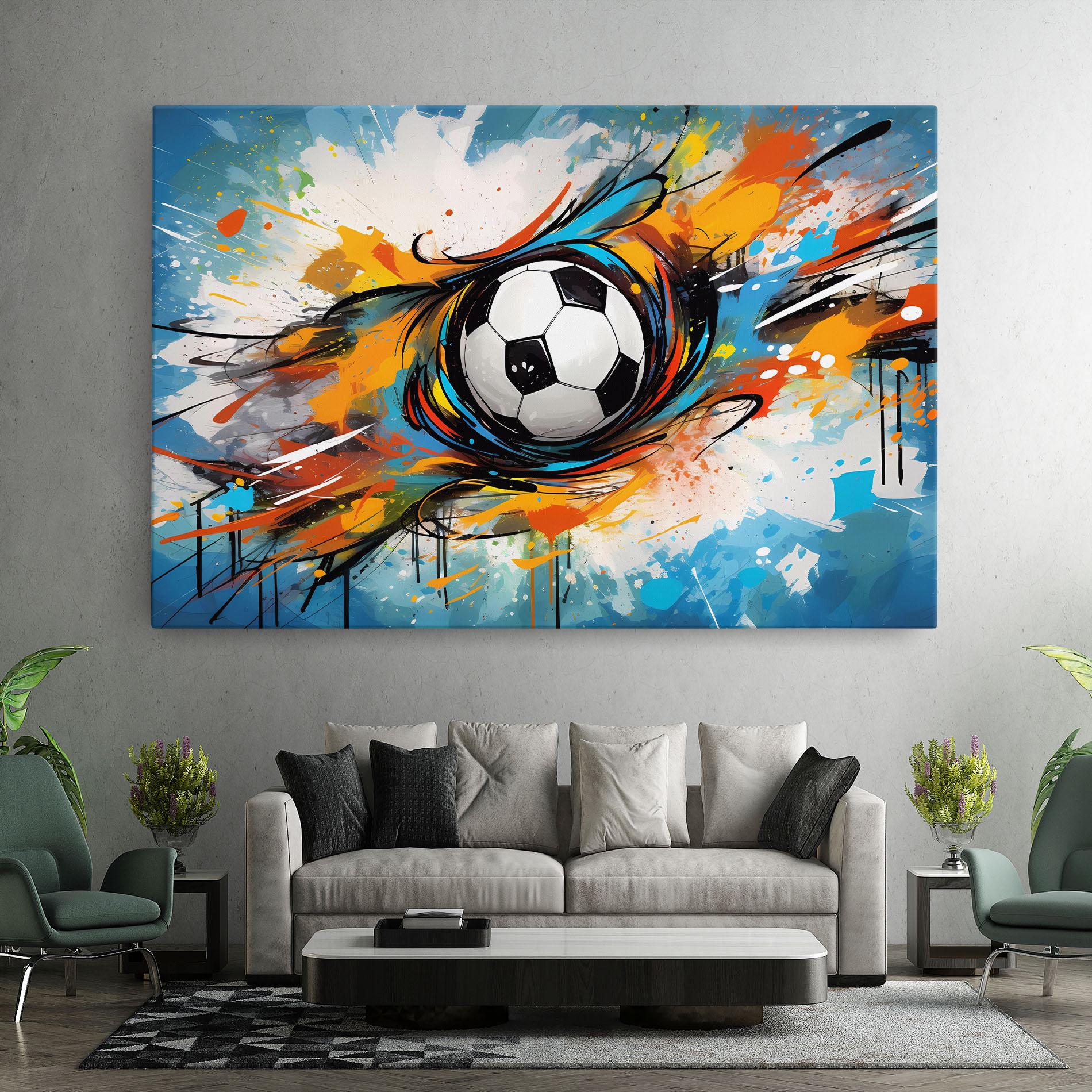 Vászonkép Football Flight Graffiti mockup 7
