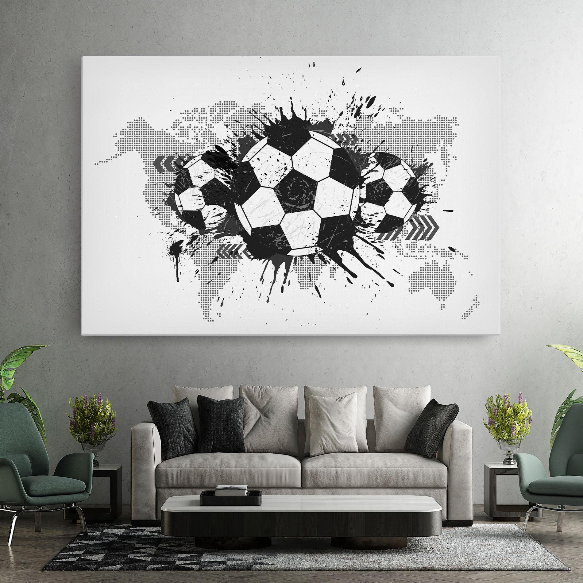 Vászonkép Grey Foodball mockup 7