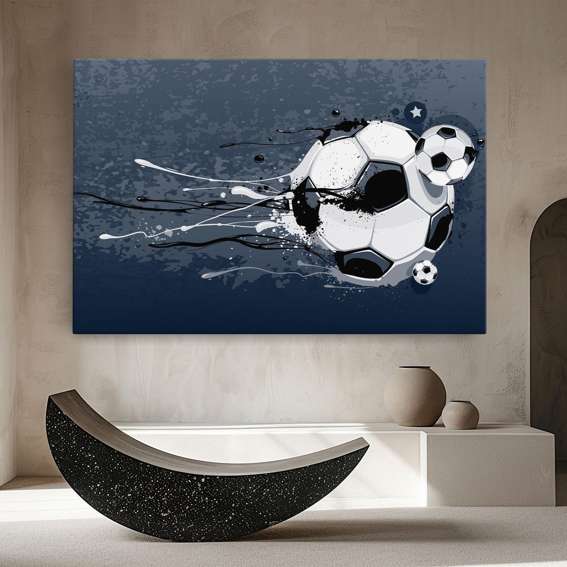 Vászonkép Blue Football mockup 8