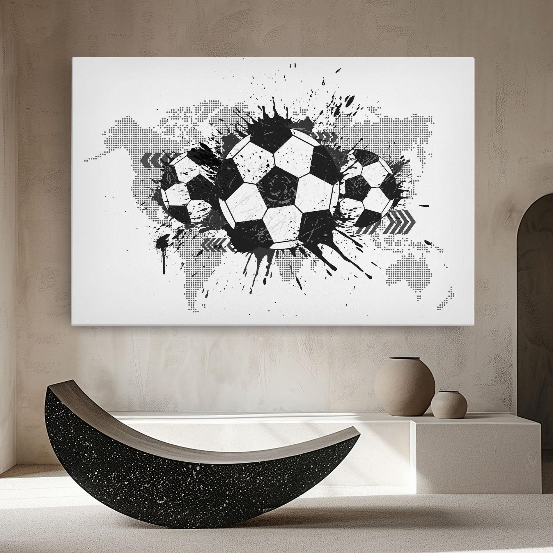 Vászonkép Grey Foodball mockup 8