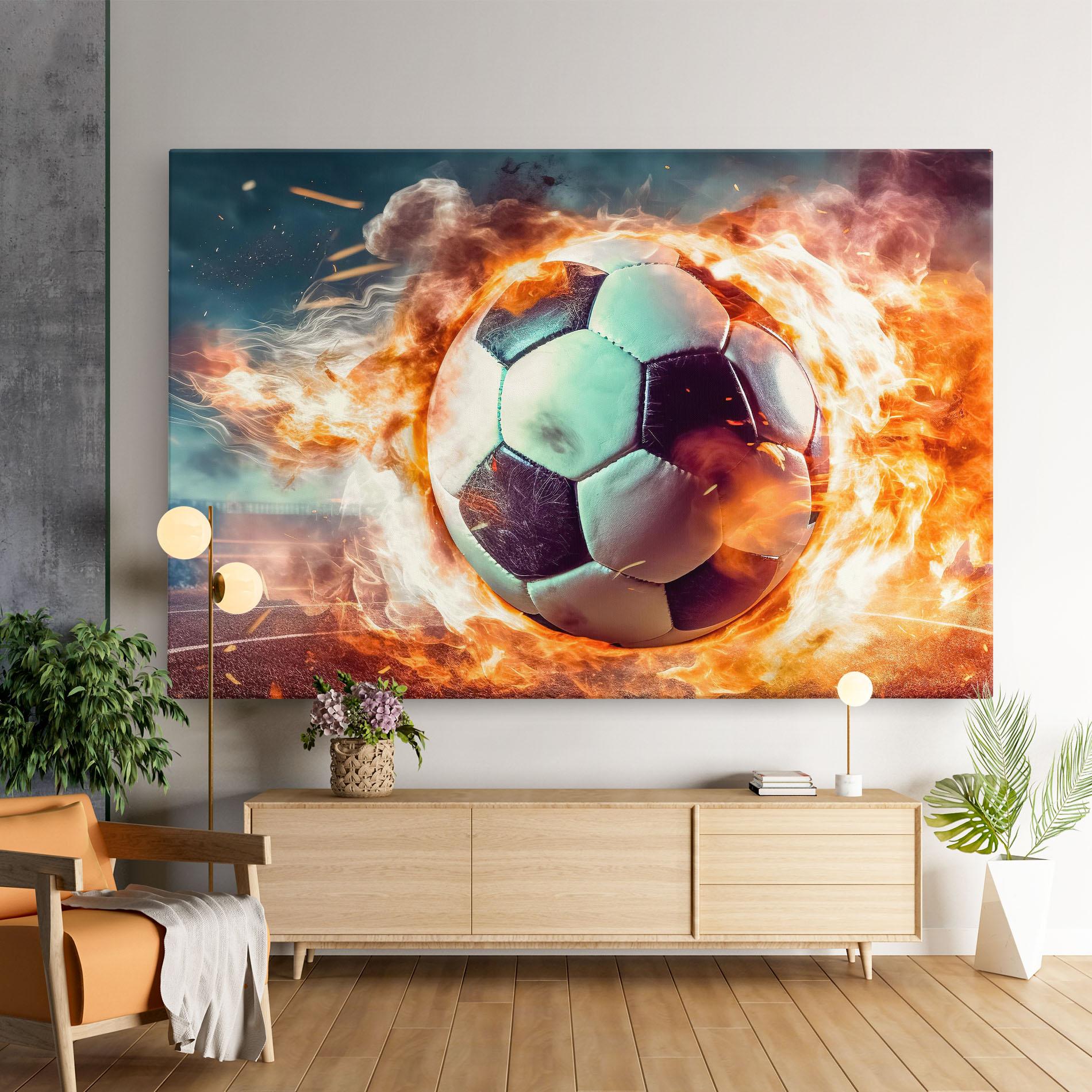 Vászonkép Football Explosion mockup 9
