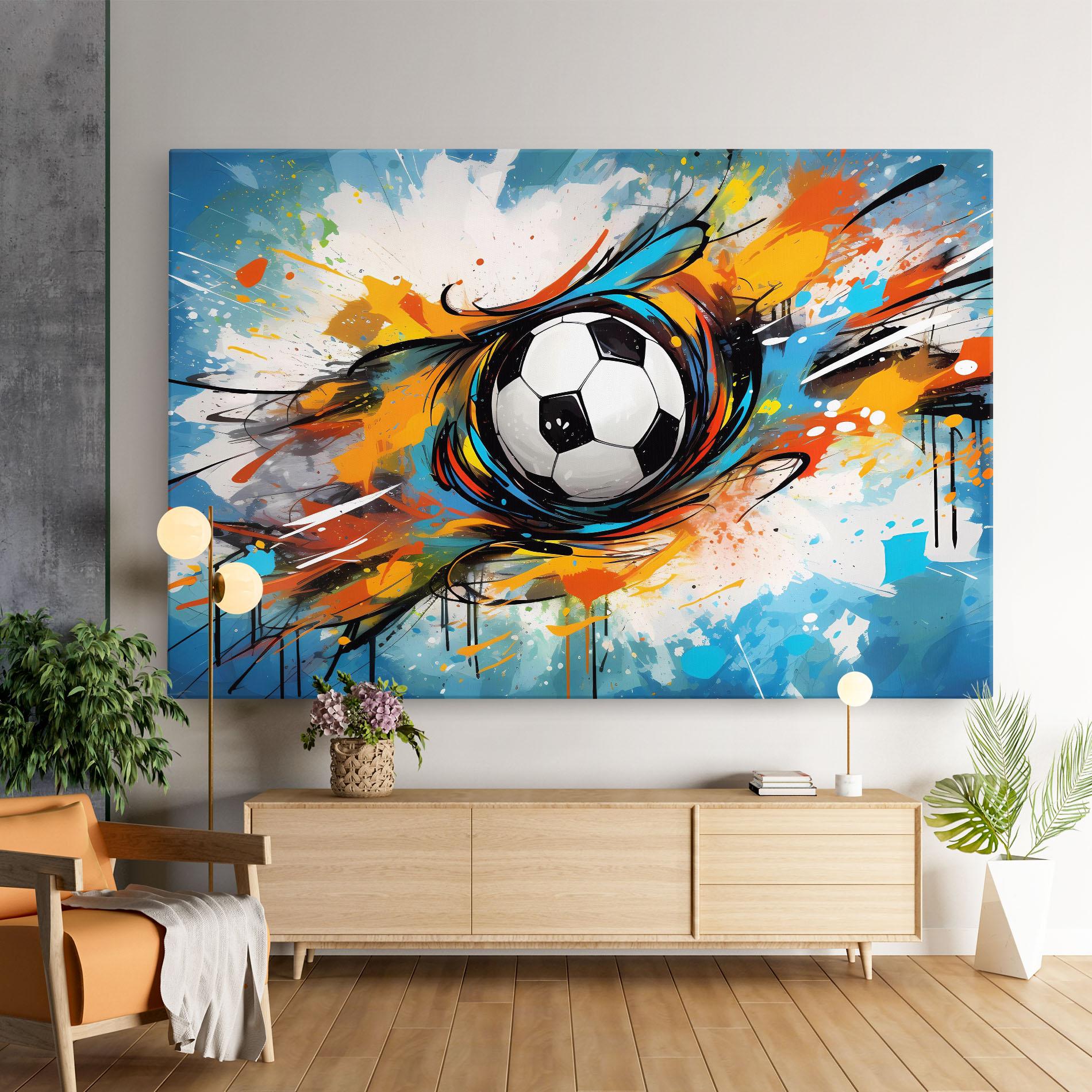 Vászonkép Football Flight Graffiti mockup 9