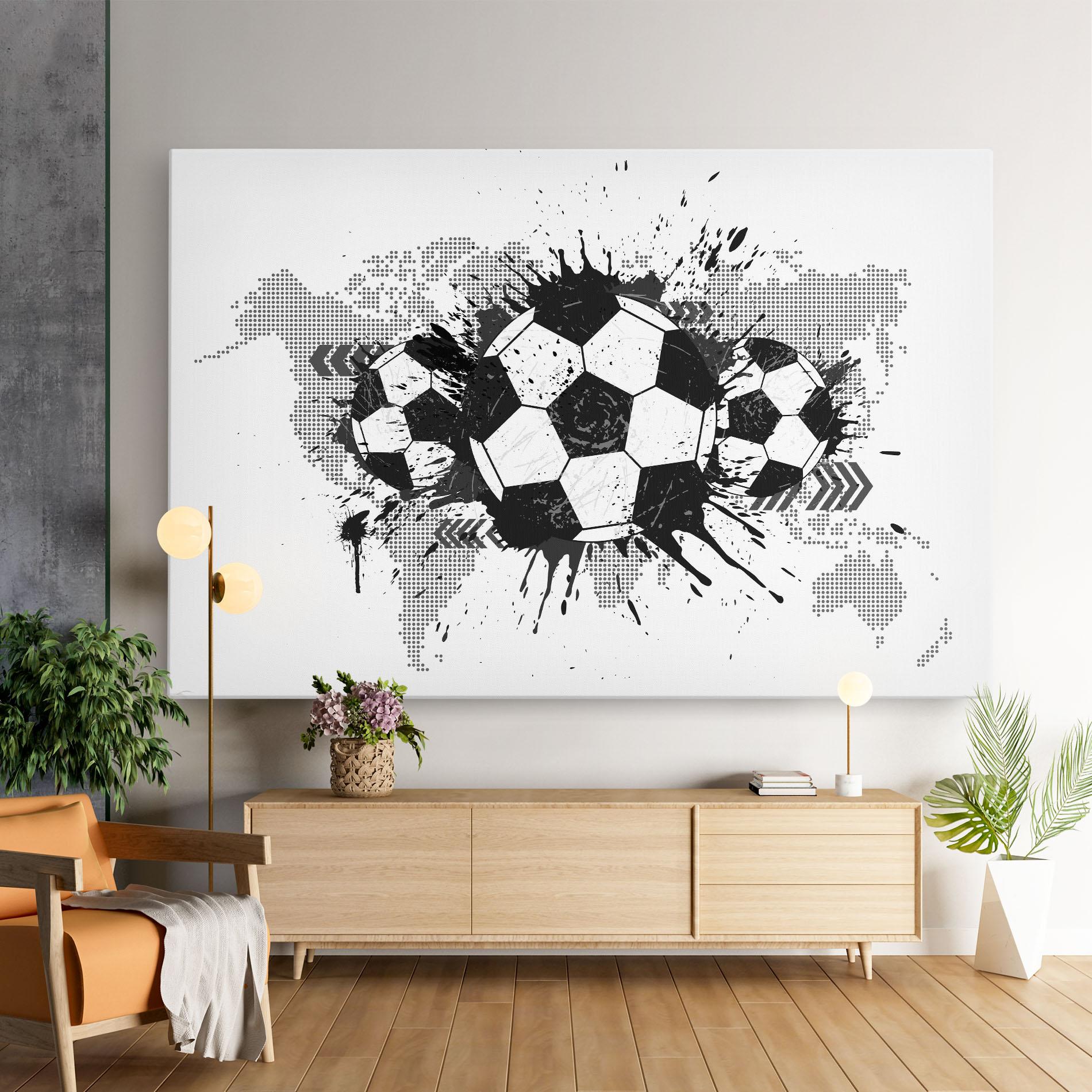 Vászonkép Grey Foodball mockup 9