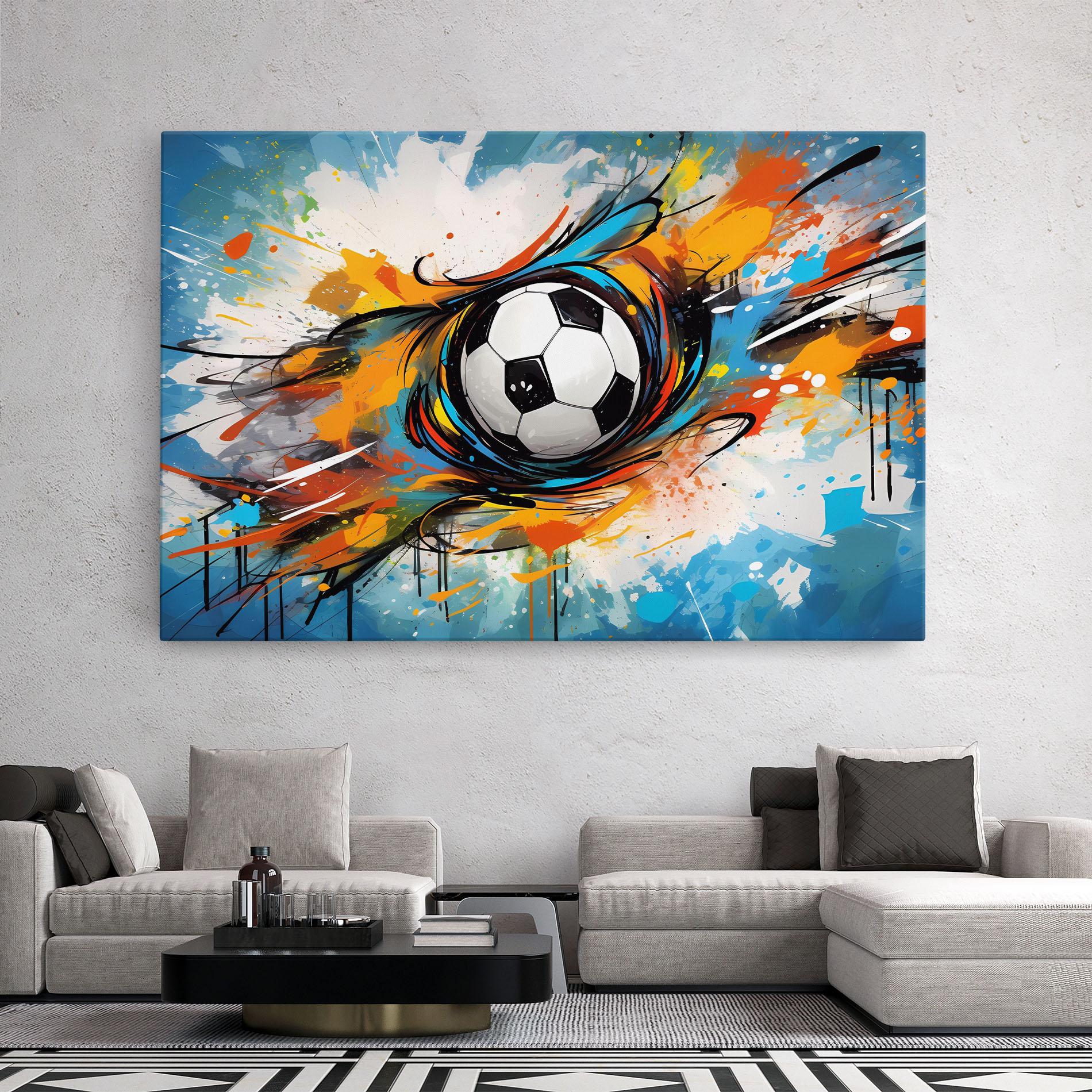 Vászonkép Football Flight Graffiti mockup 2