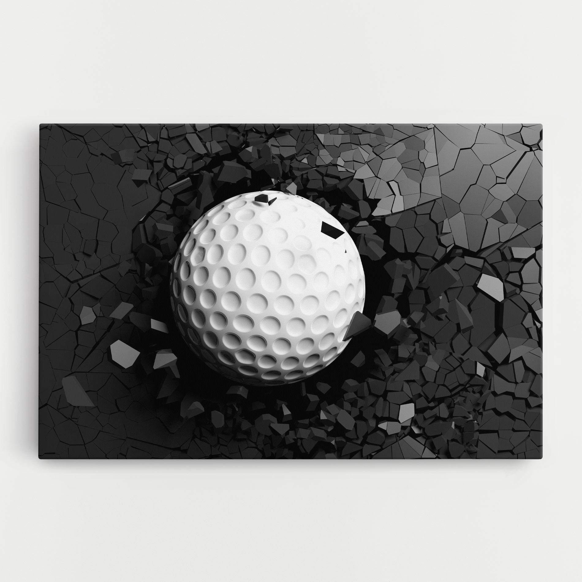 Vászonkép Black Wall Golf Ball mockup 0