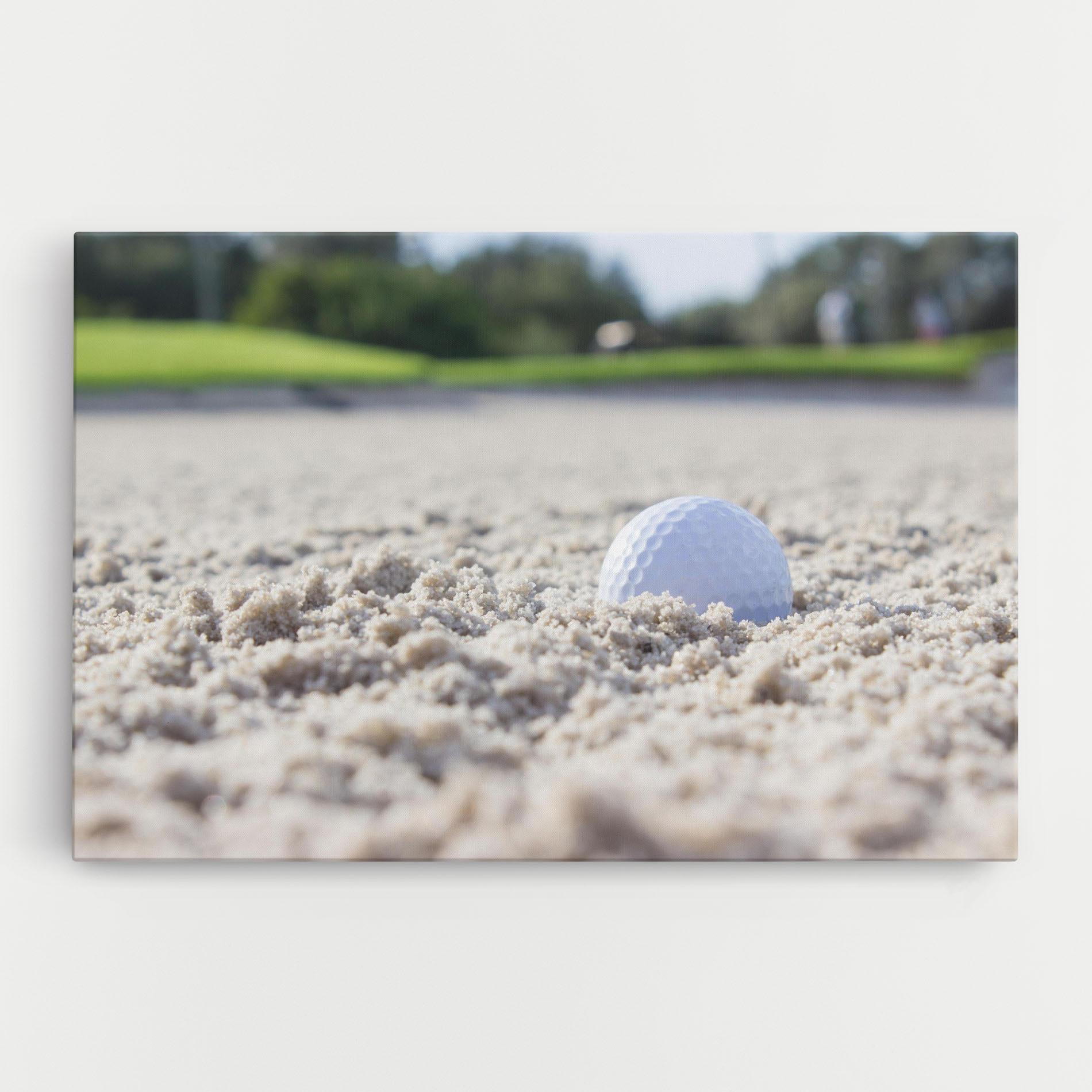 Vászonkép Golf Ball In Sand mockup 0