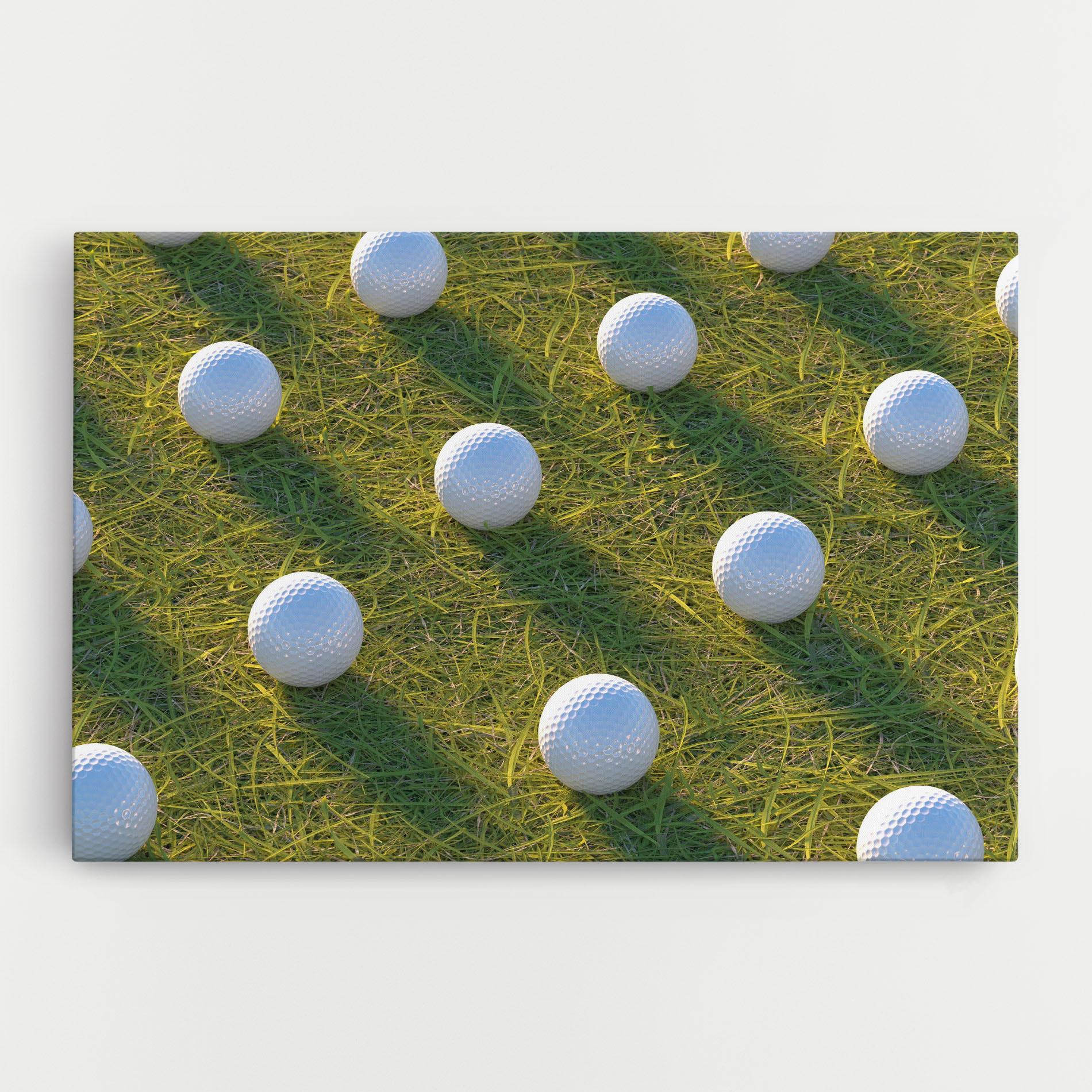 Vászonkép Golf Ball On Grass mockup 0