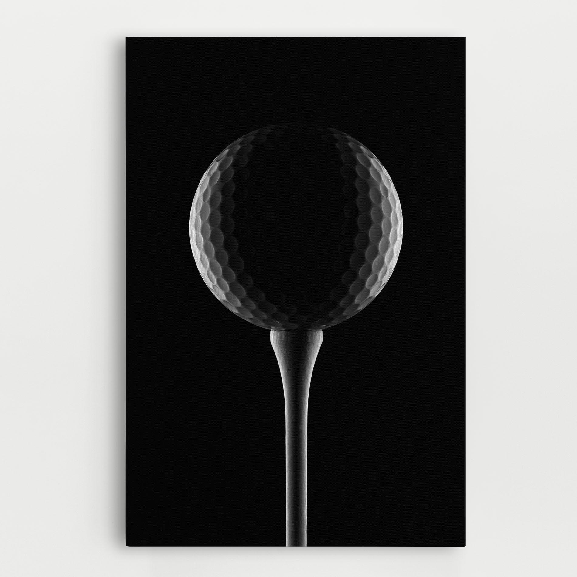 Vászonkép Golf Ball Black mockup 0