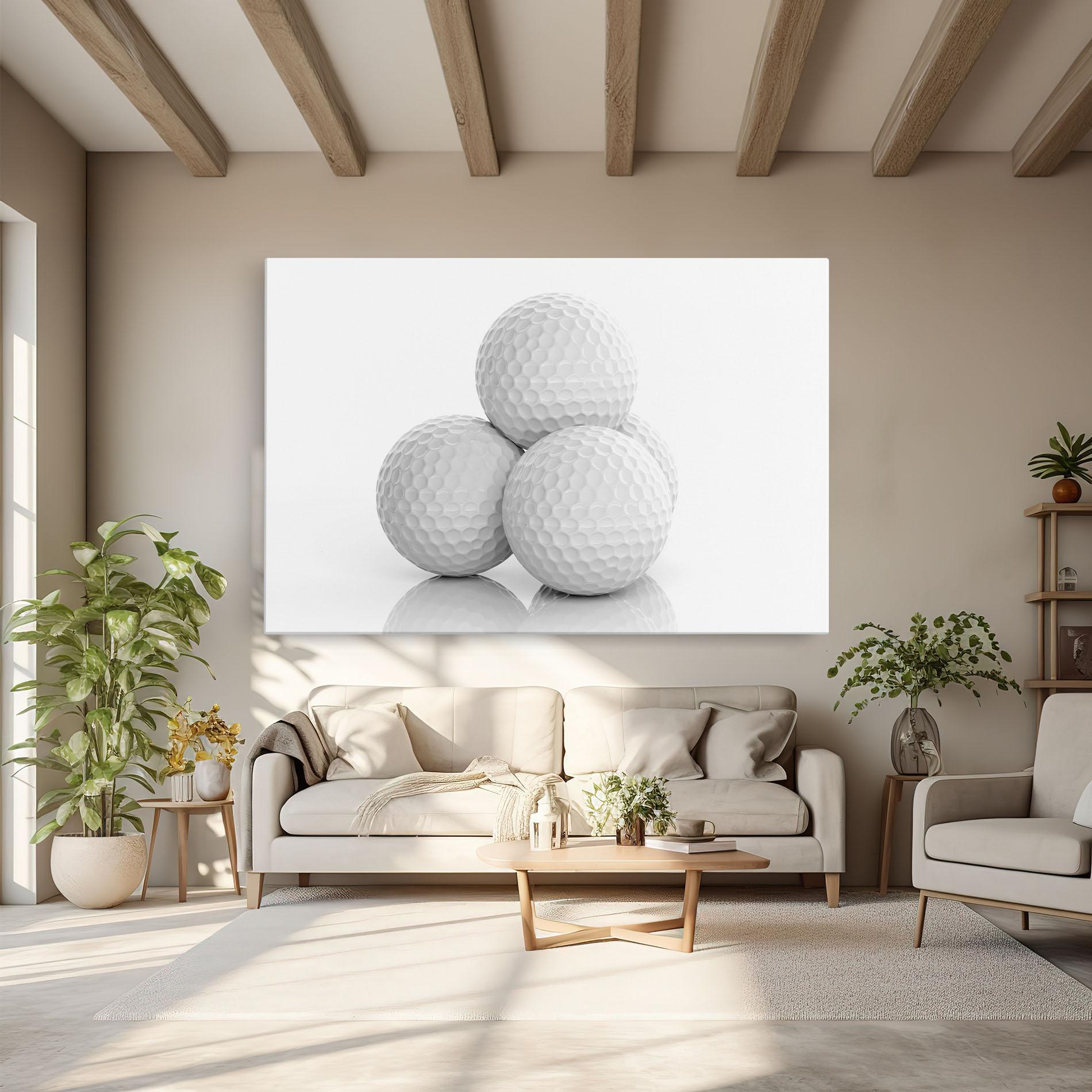 Vászonkép 3d Golf Balls mockup 6