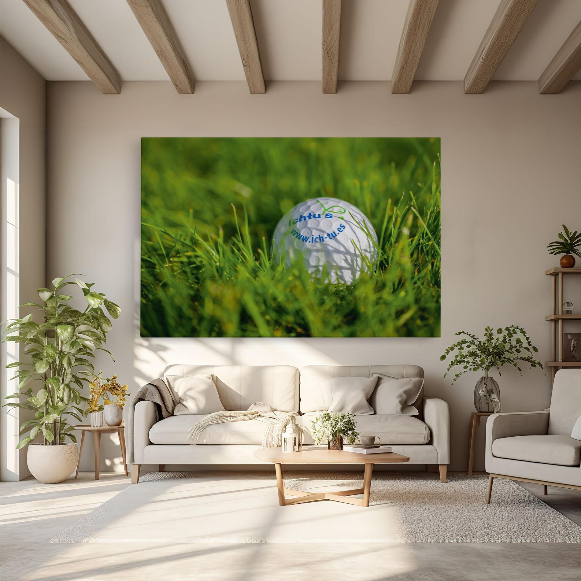 Vászonkép Golf Ball In Grass mockup 6