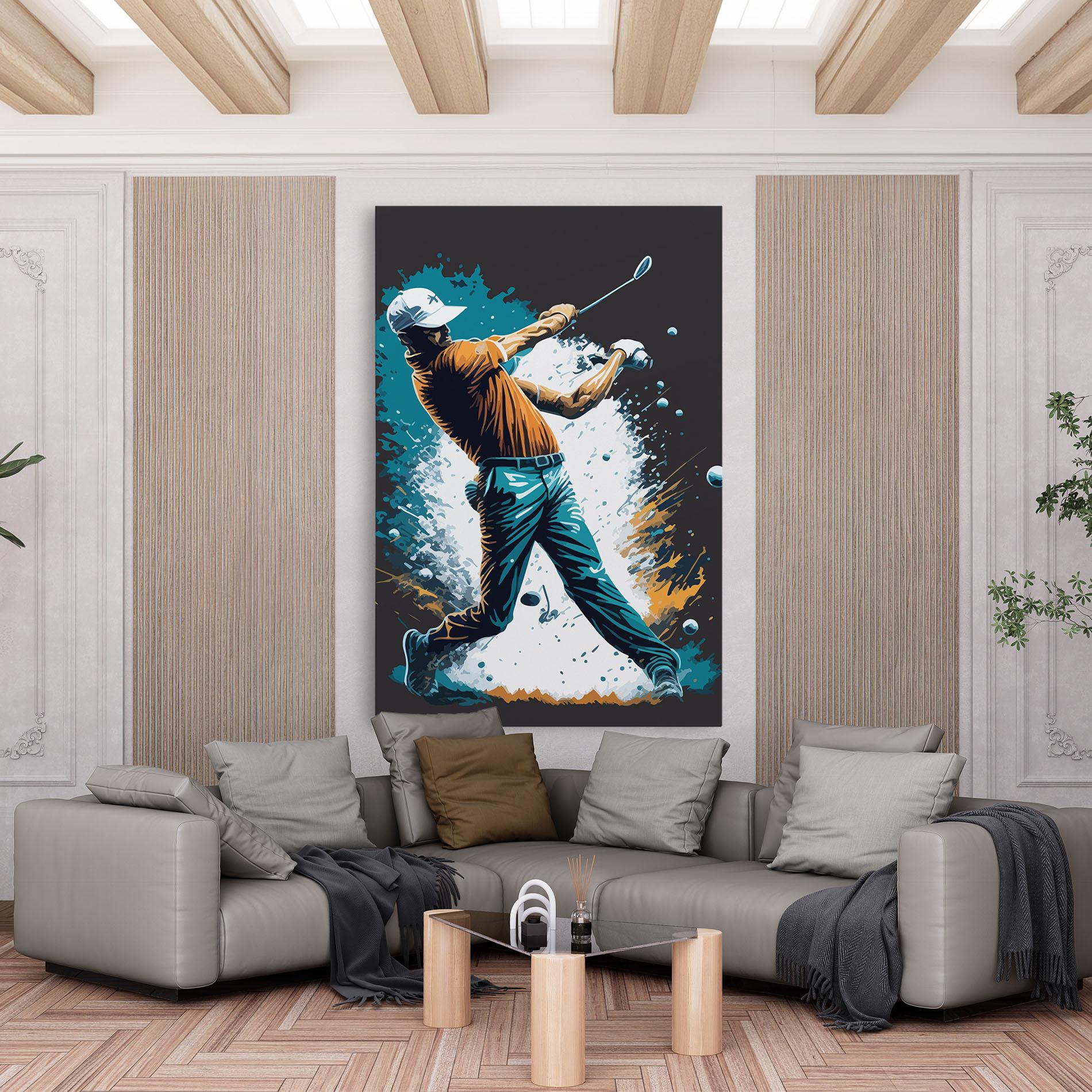 Vászonkép Golf On Grey mockup 6