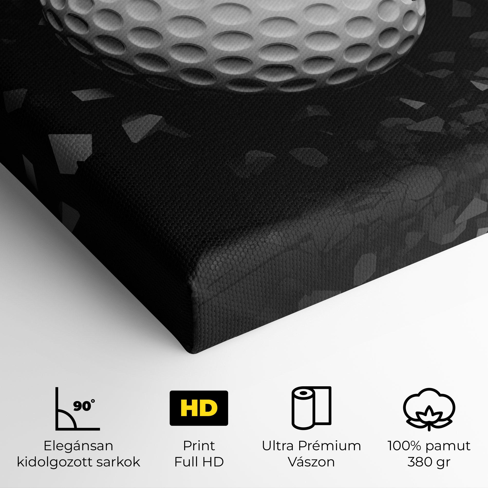 Vászonkép Black Wall Golf Ball mockup 4