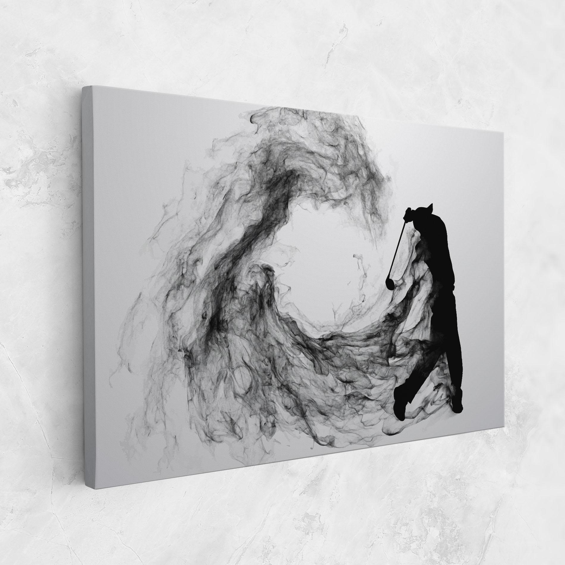 Vászonkép Black Smoke Golf mockup 1