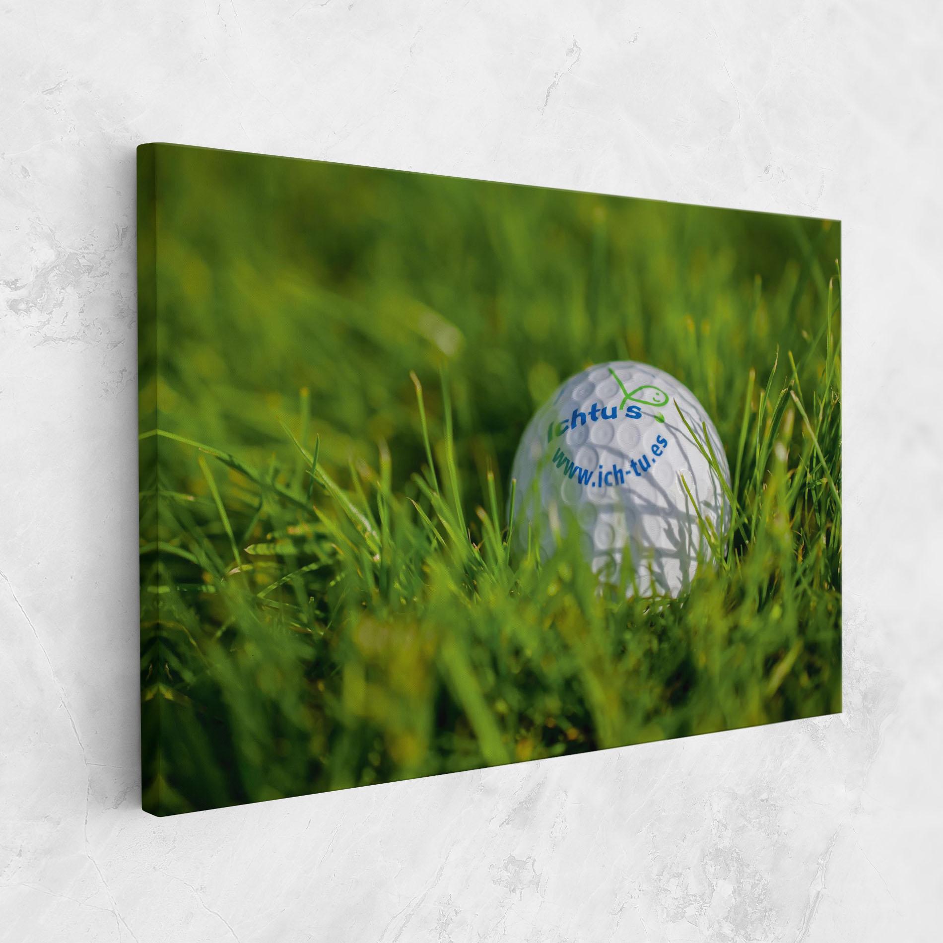 Vászonkép Golf Ball In Grass mockup 1