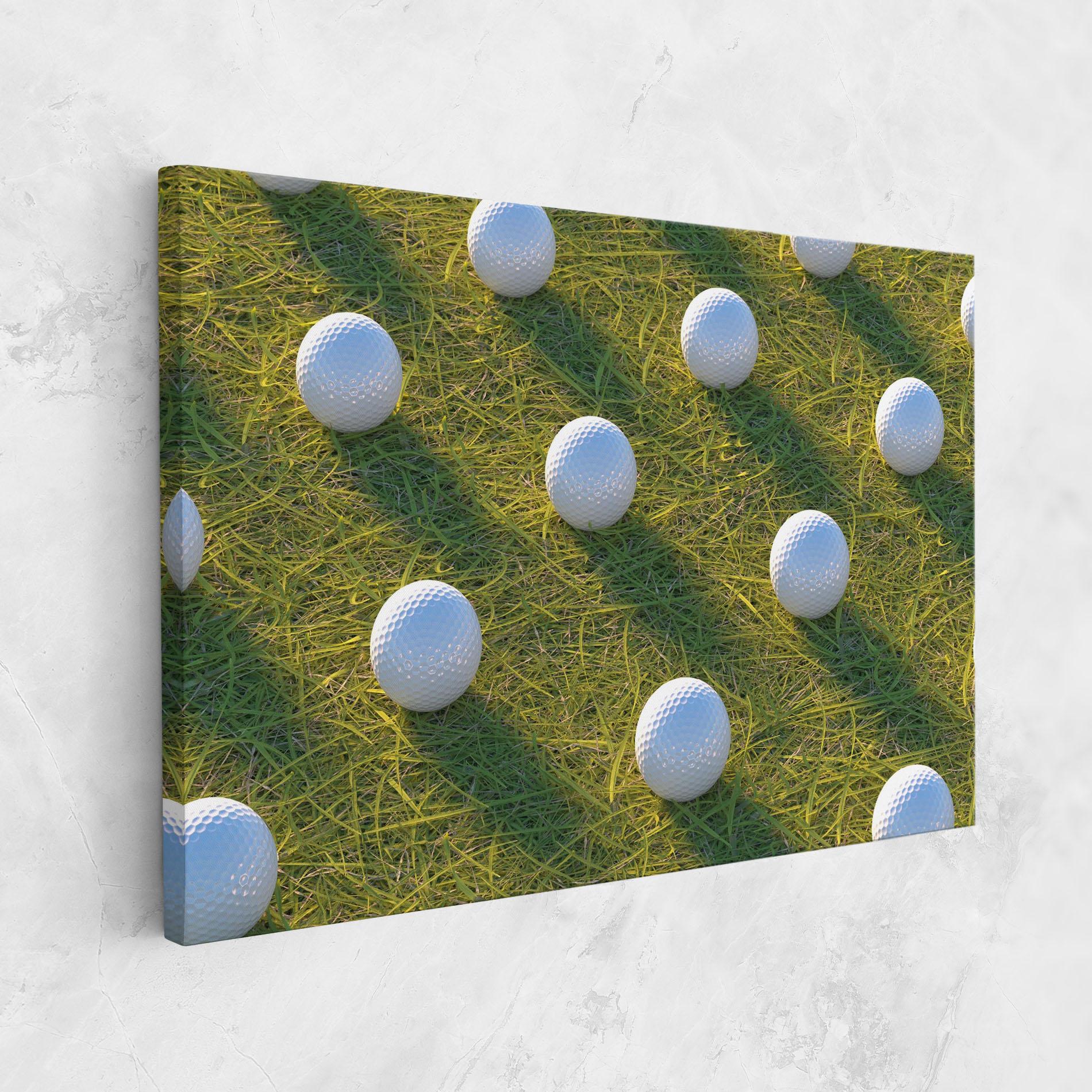 Vászonkép Golf Ball On Grass mockup 1