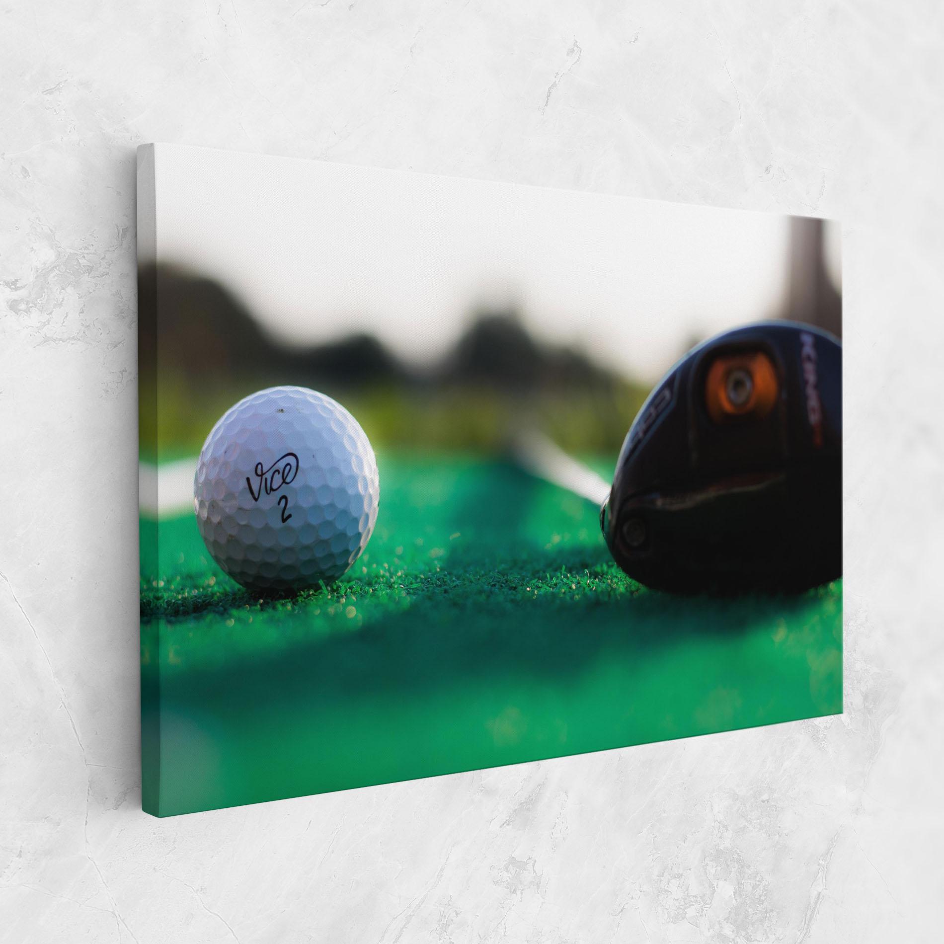 Vászonkép Green Grass Golf Ball mockup 1