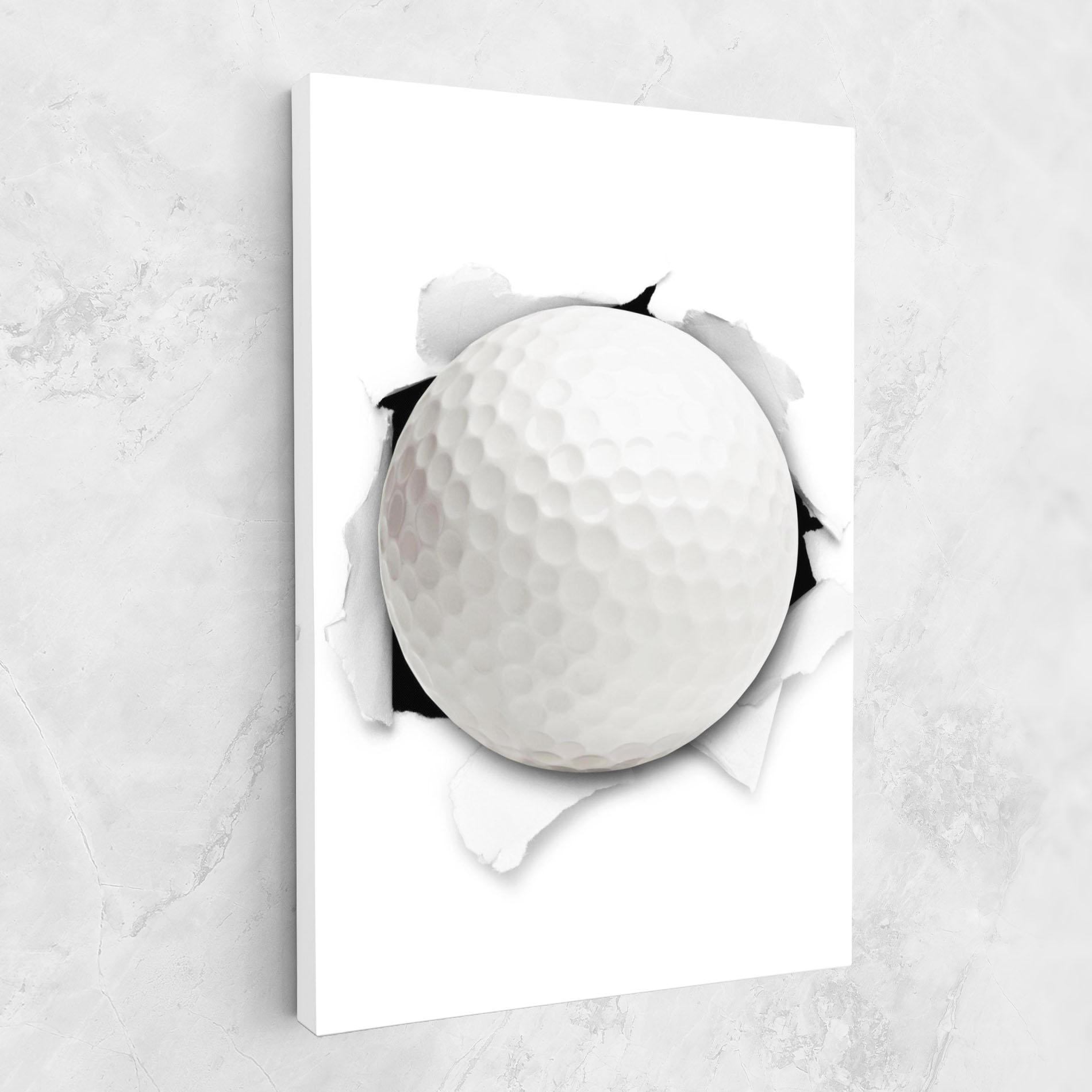 Vászonkép Golf Ball Bursting Hole mockup 1
