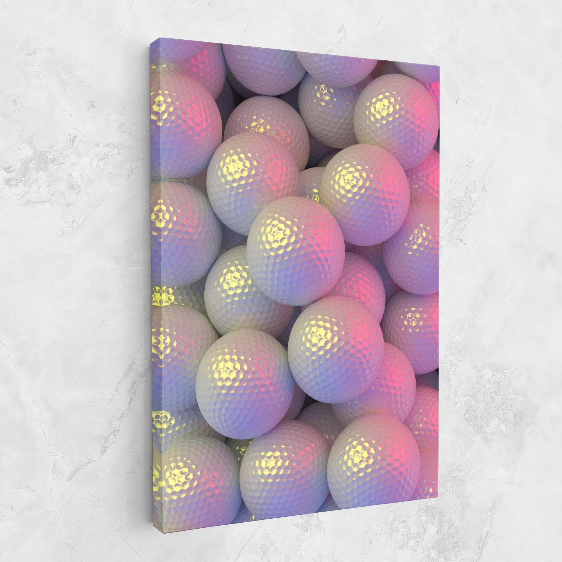 Vászonkép Purple Light Golf Ball mockup 1
