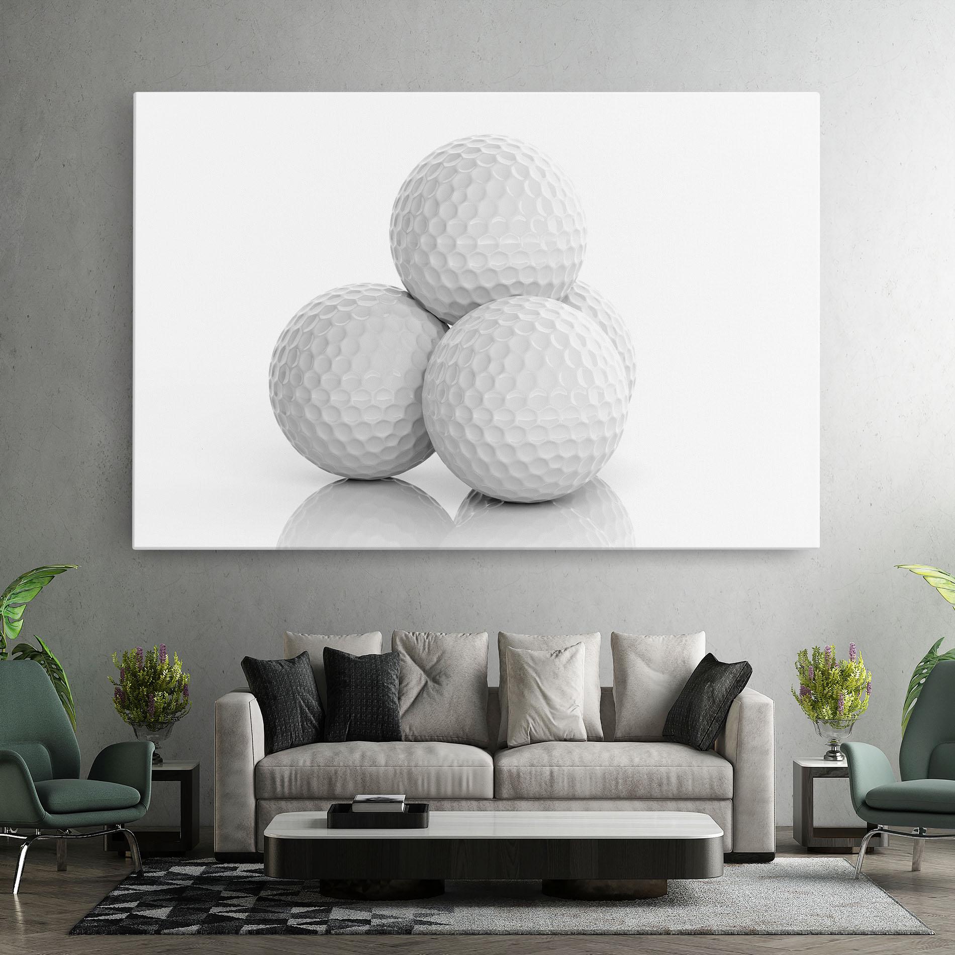 Vászonkép 3d Golf Balls mockup 7