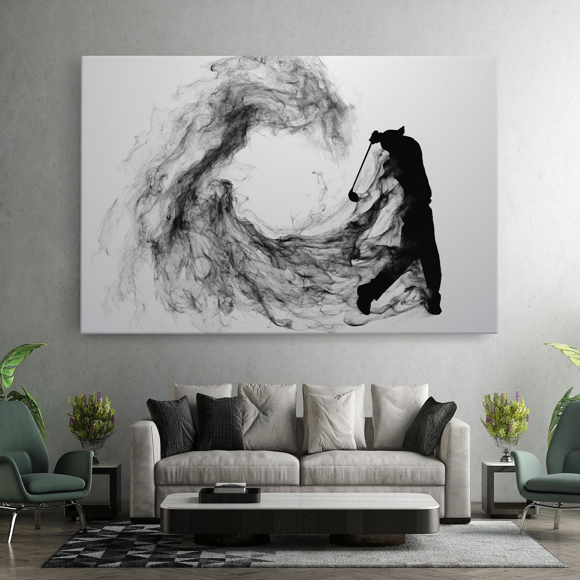 Vászonkép Black Smoke Golf mockup 7