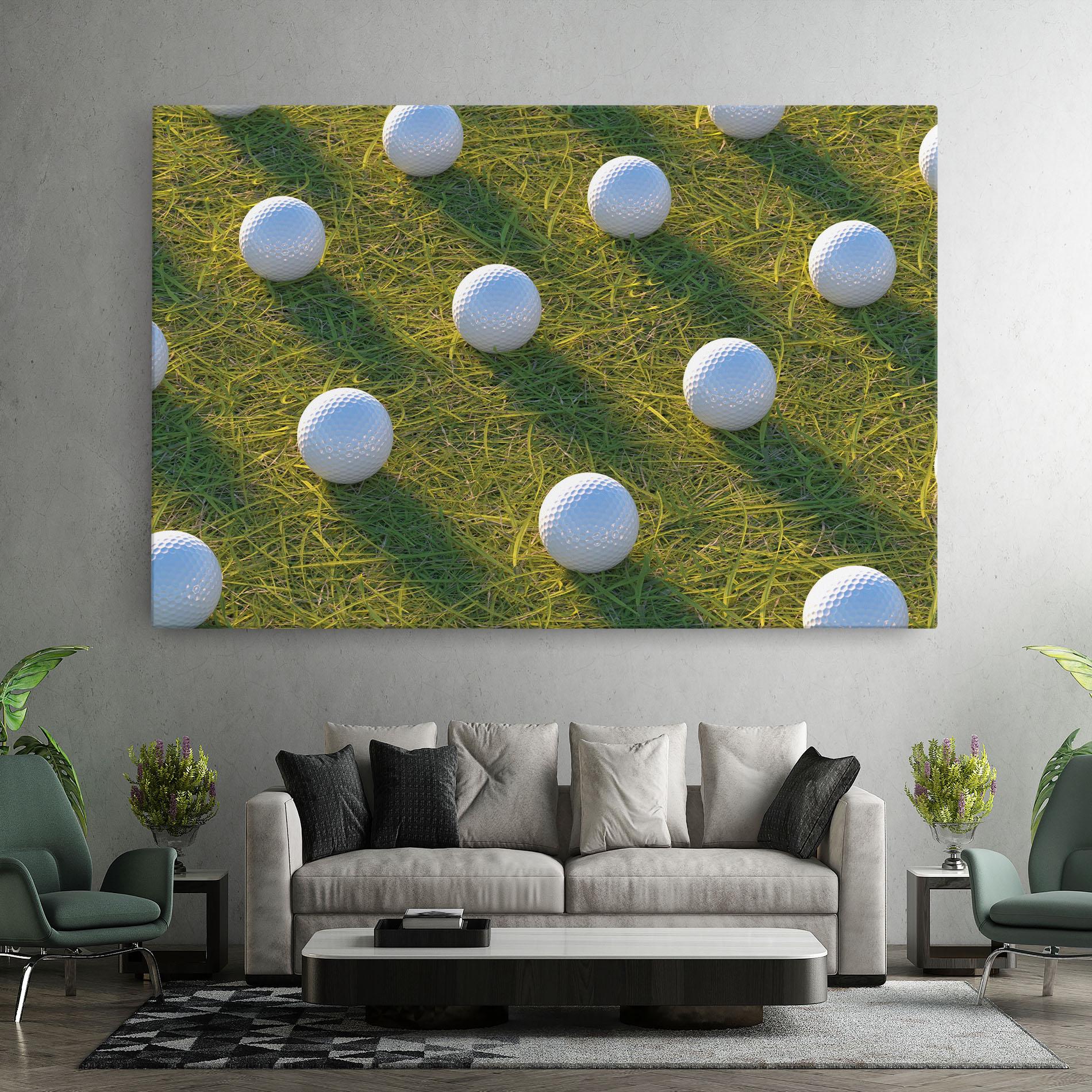 Vászonkép Golf Ball On Grass mockup 7