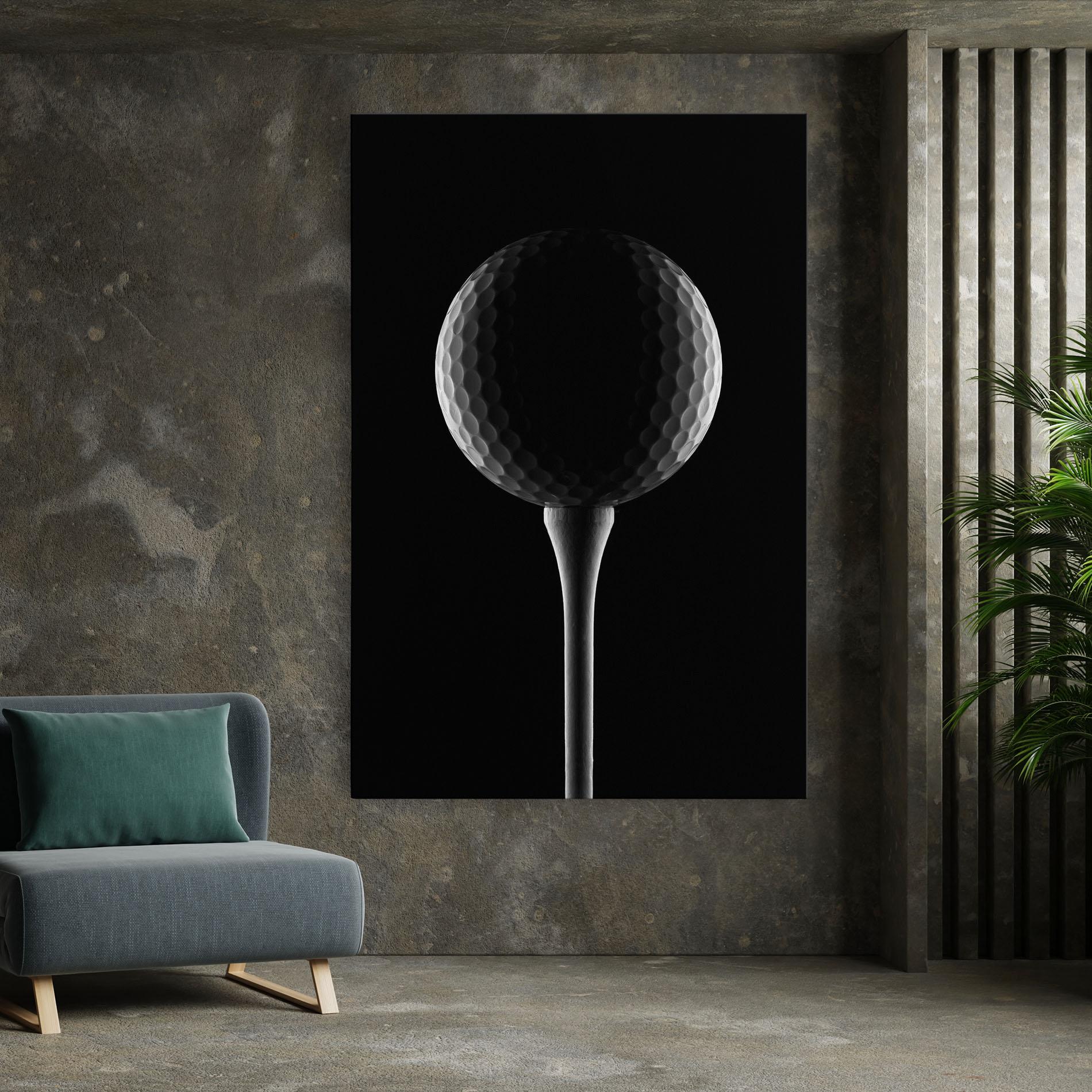 Vászonkép Golf Ball Black mockup 7