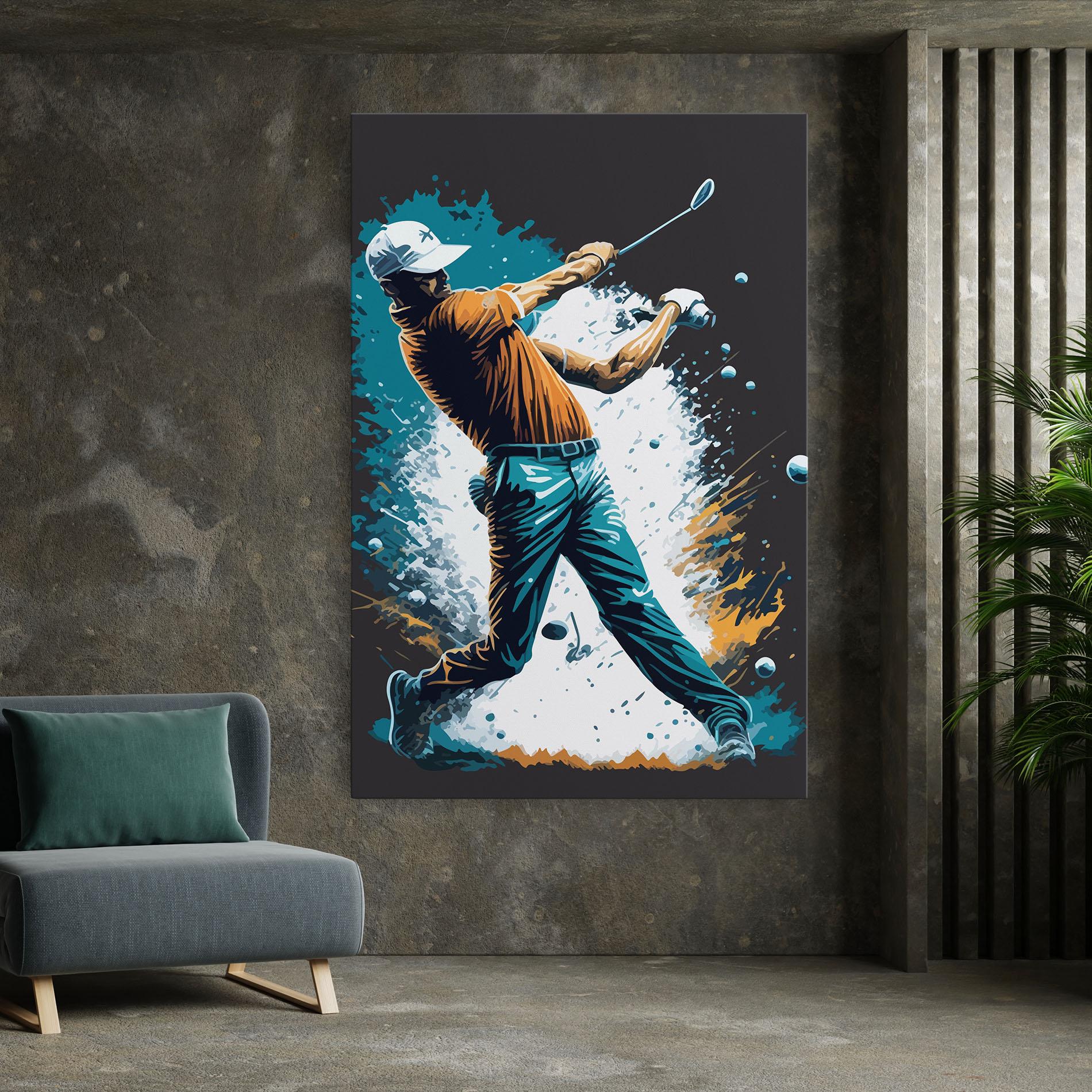 Vászonkép Golf On Grey mockup 7
