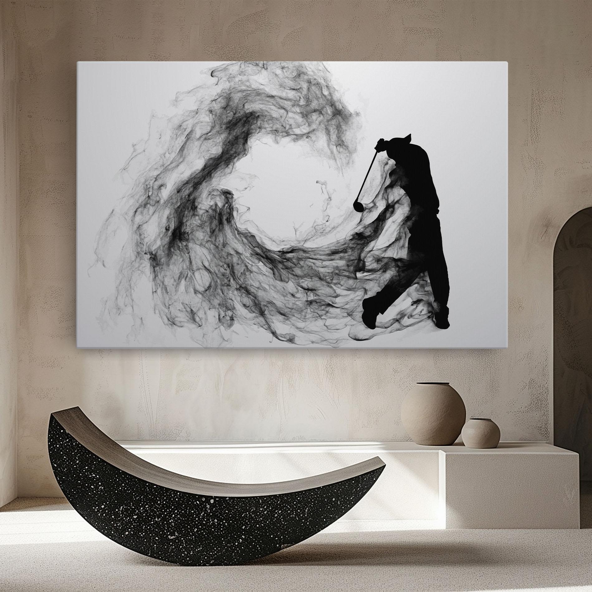 Vászonkép Black Smoke Golf mockup 8