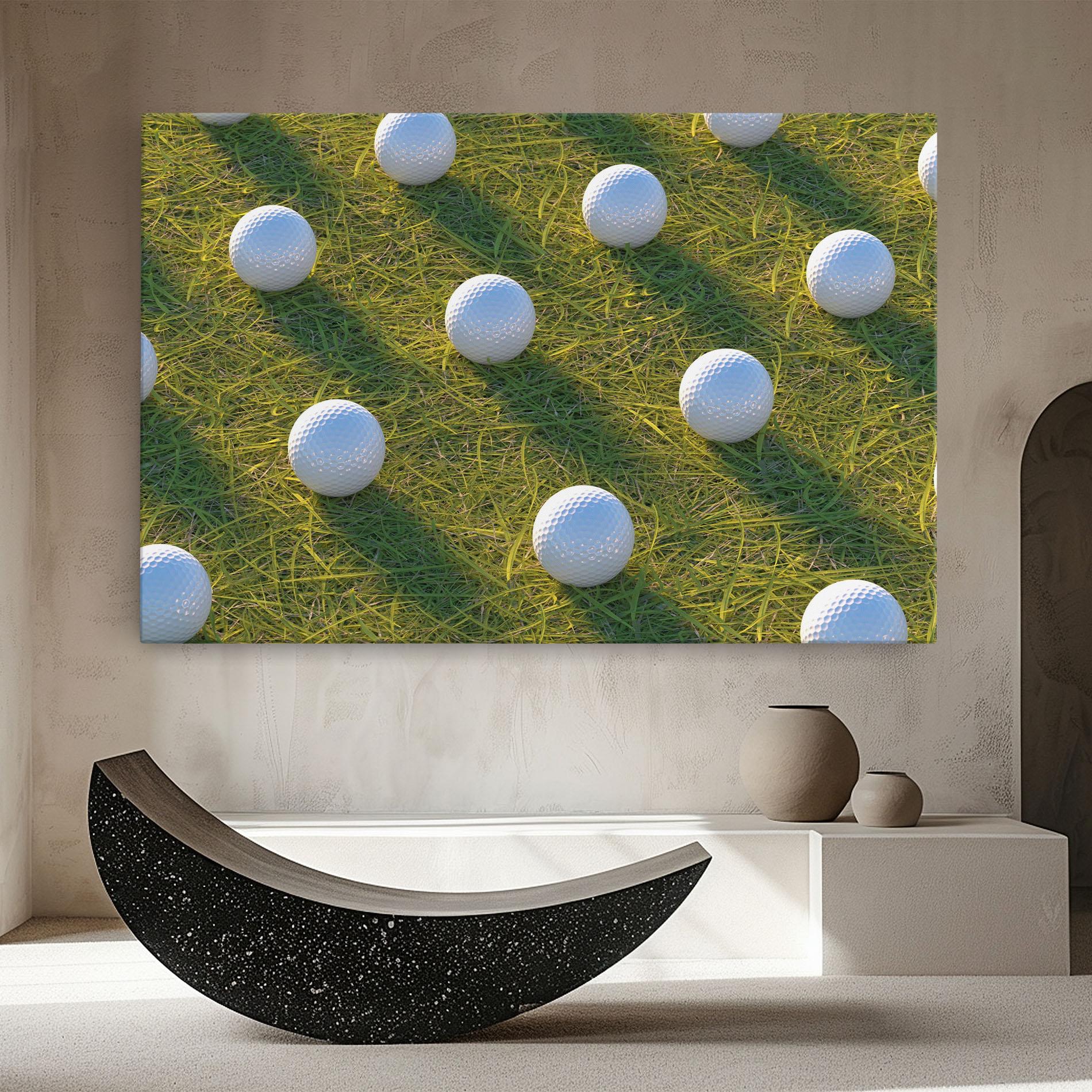 Vászonkép Golf Ball On Grass mockup 8