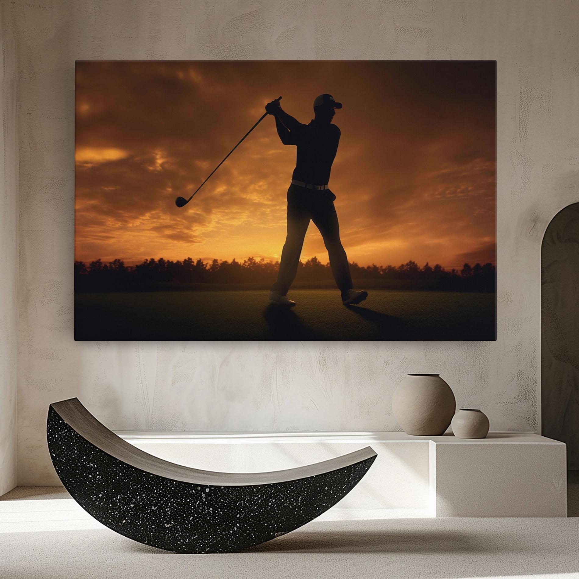 Vászonkép Golf Course Sunset mockup 8
