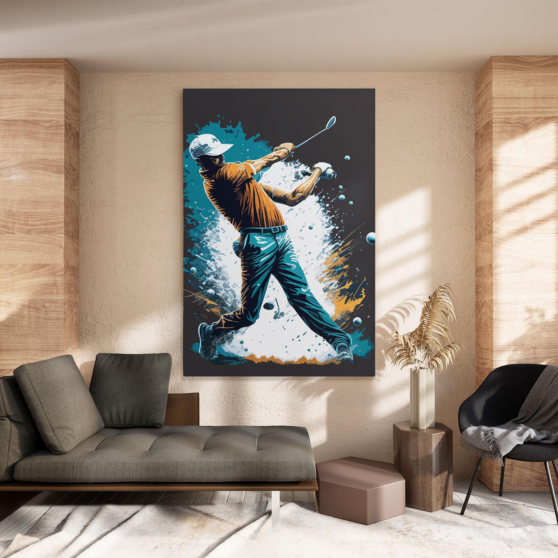Vászonkép Golf On Grey mockup 8