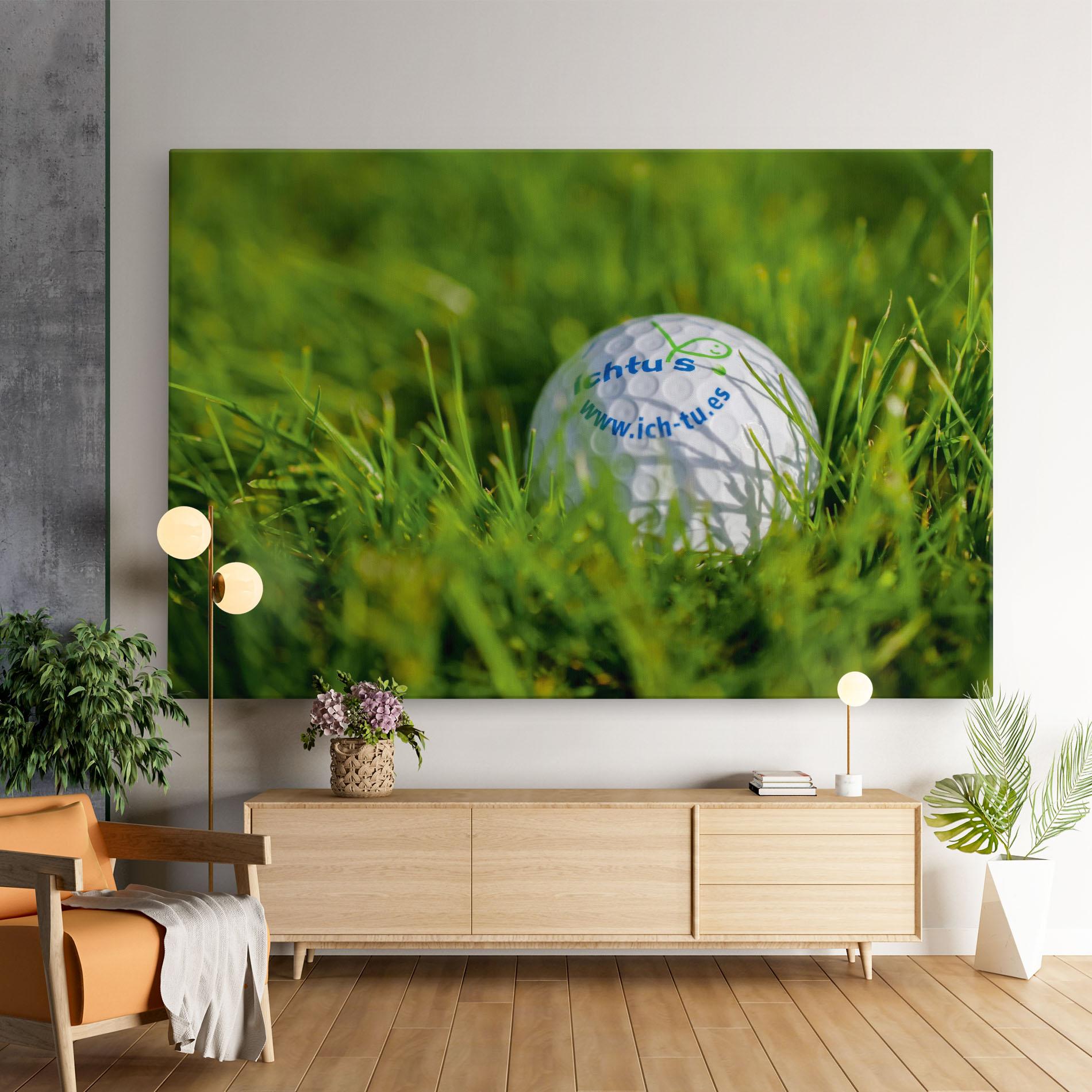 Vászonkép Golf Ball In Grass mockup 9