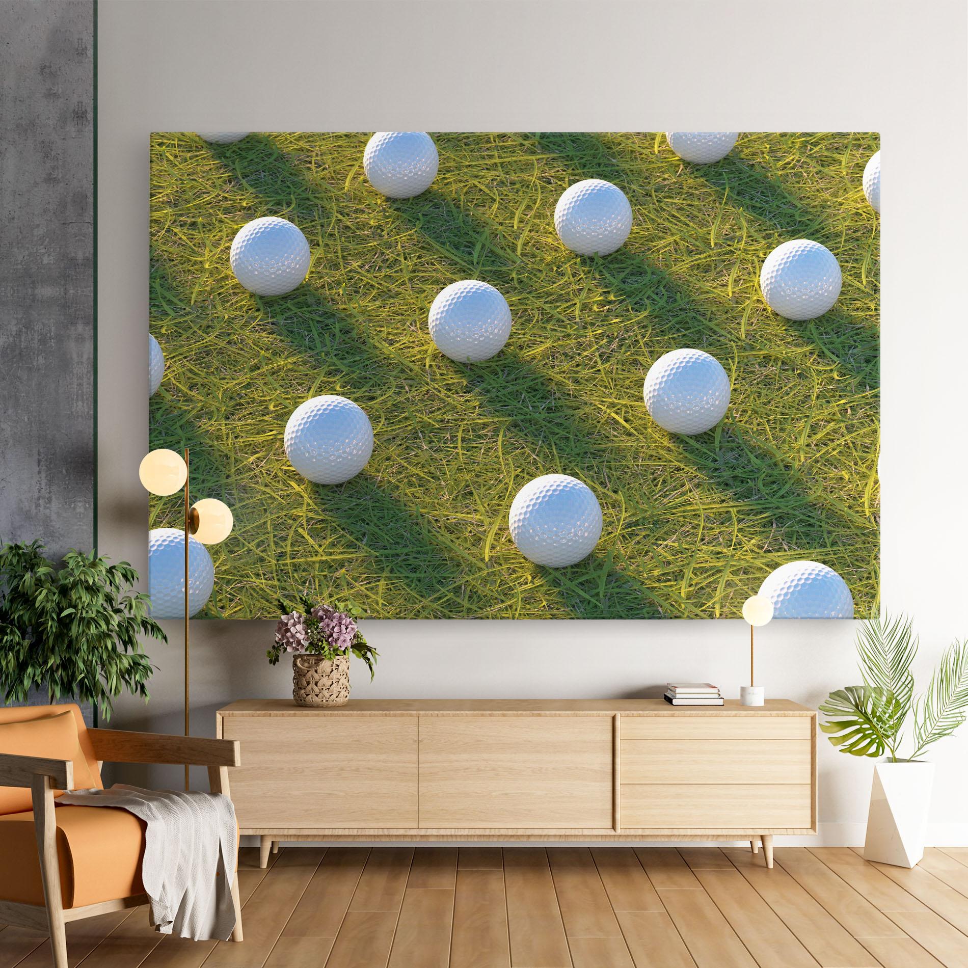 Vászonkép Golf Ball On Grass mockup 9