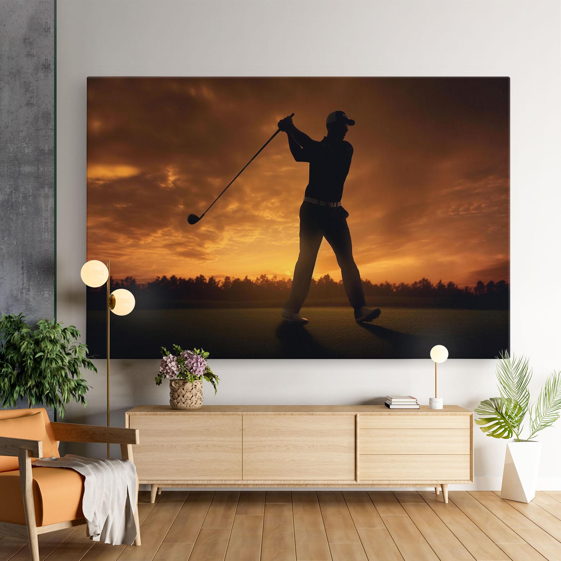 Vászonkép Golf Course Sunset mockup 9