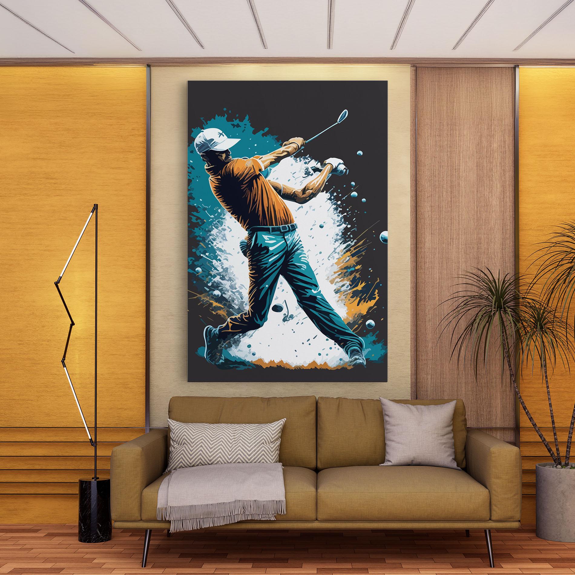 Vászonkép Golf On Grey mockup 9