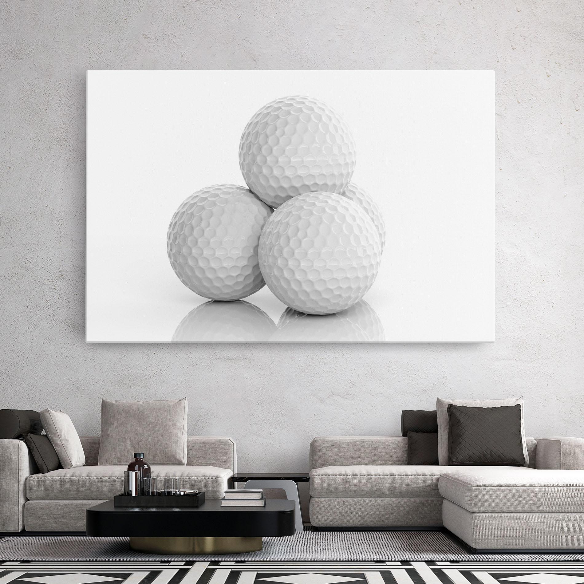 Vászonkép 3d Golf Balls mockup 2