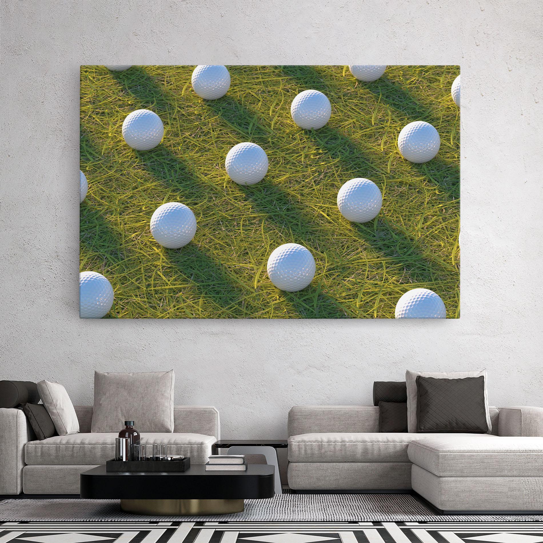 Vászonkép Golf Ball On Grass mockup 2