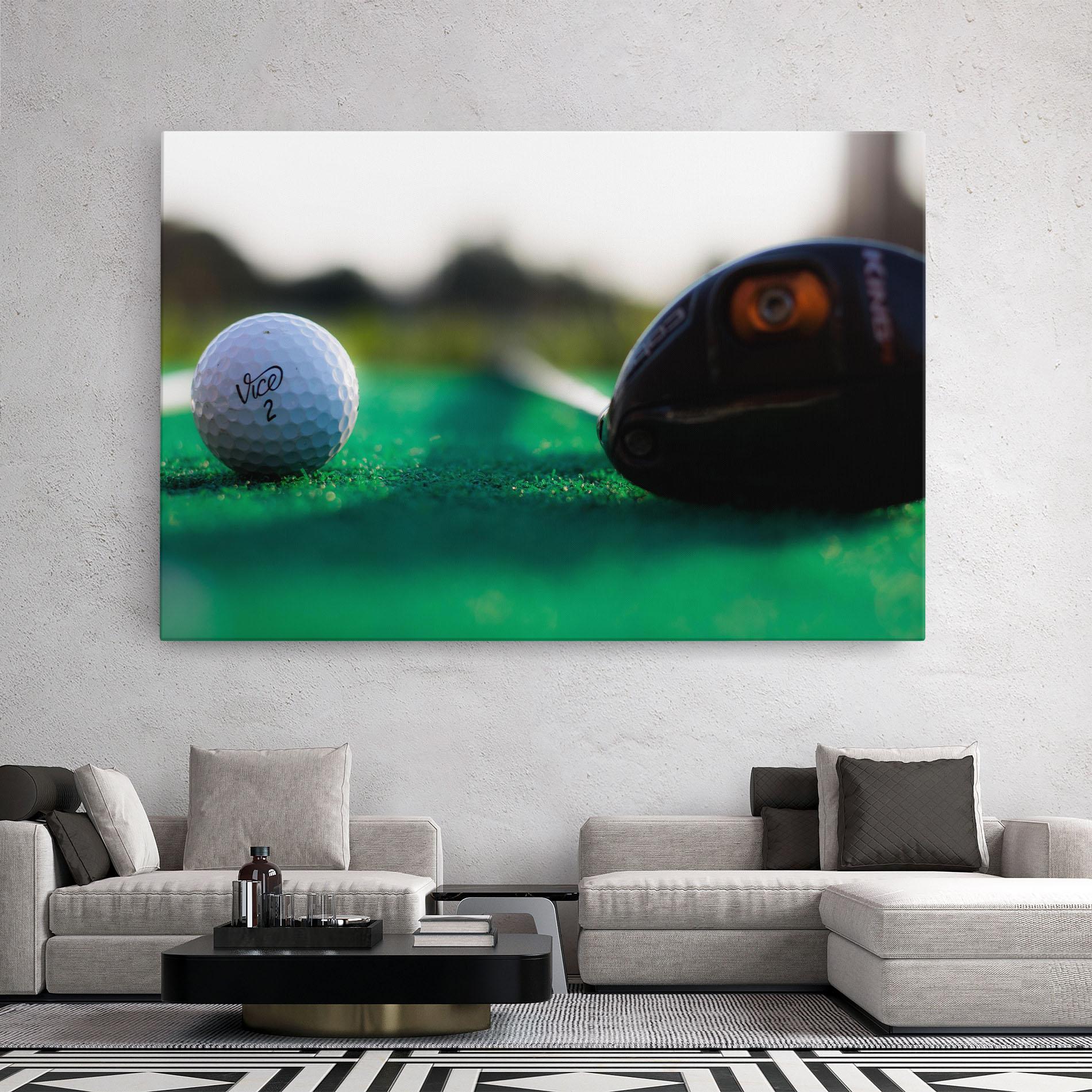 Vászonkép Green Grass Golf Ball mockup 2