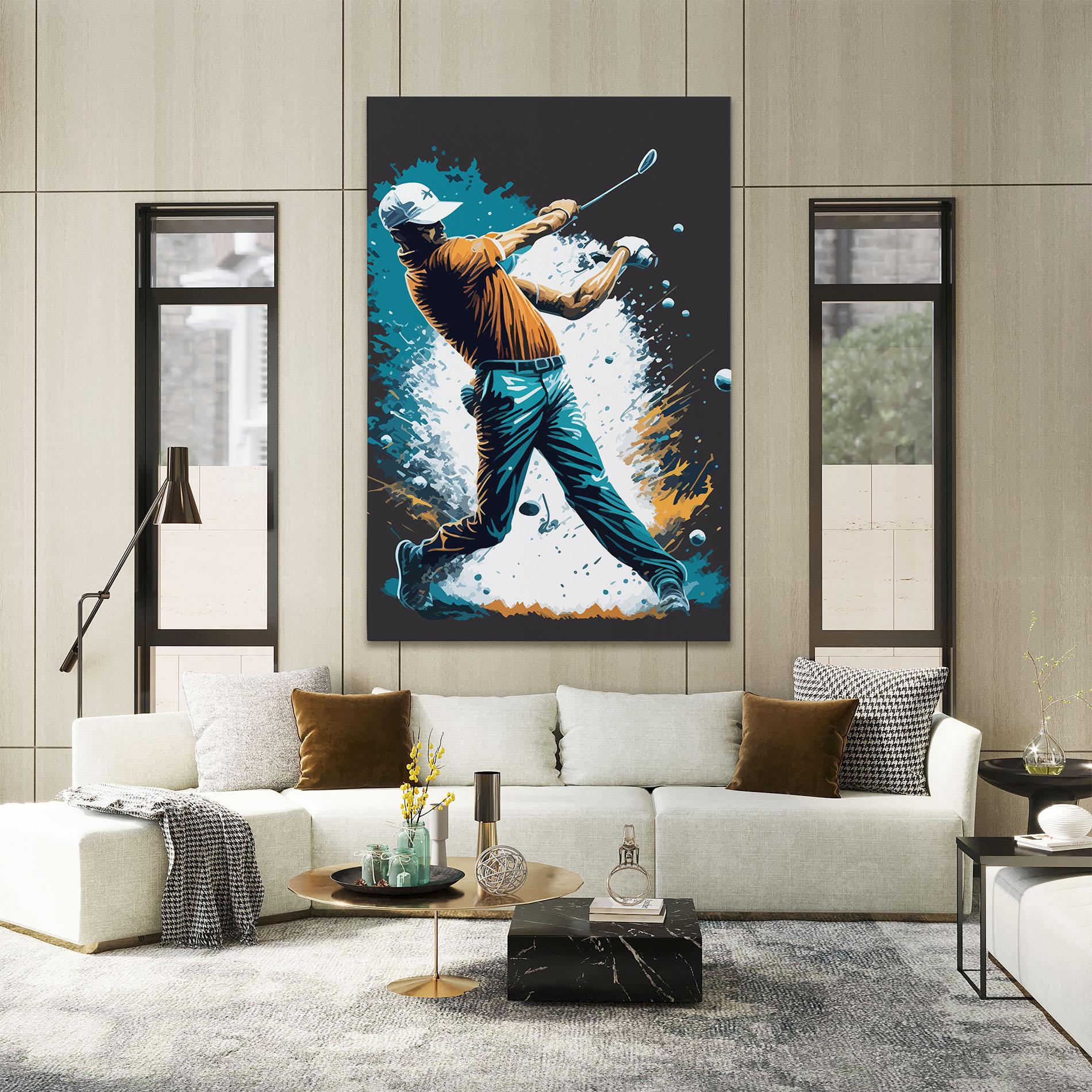 Vászonkép Golf On Grey mockup 2