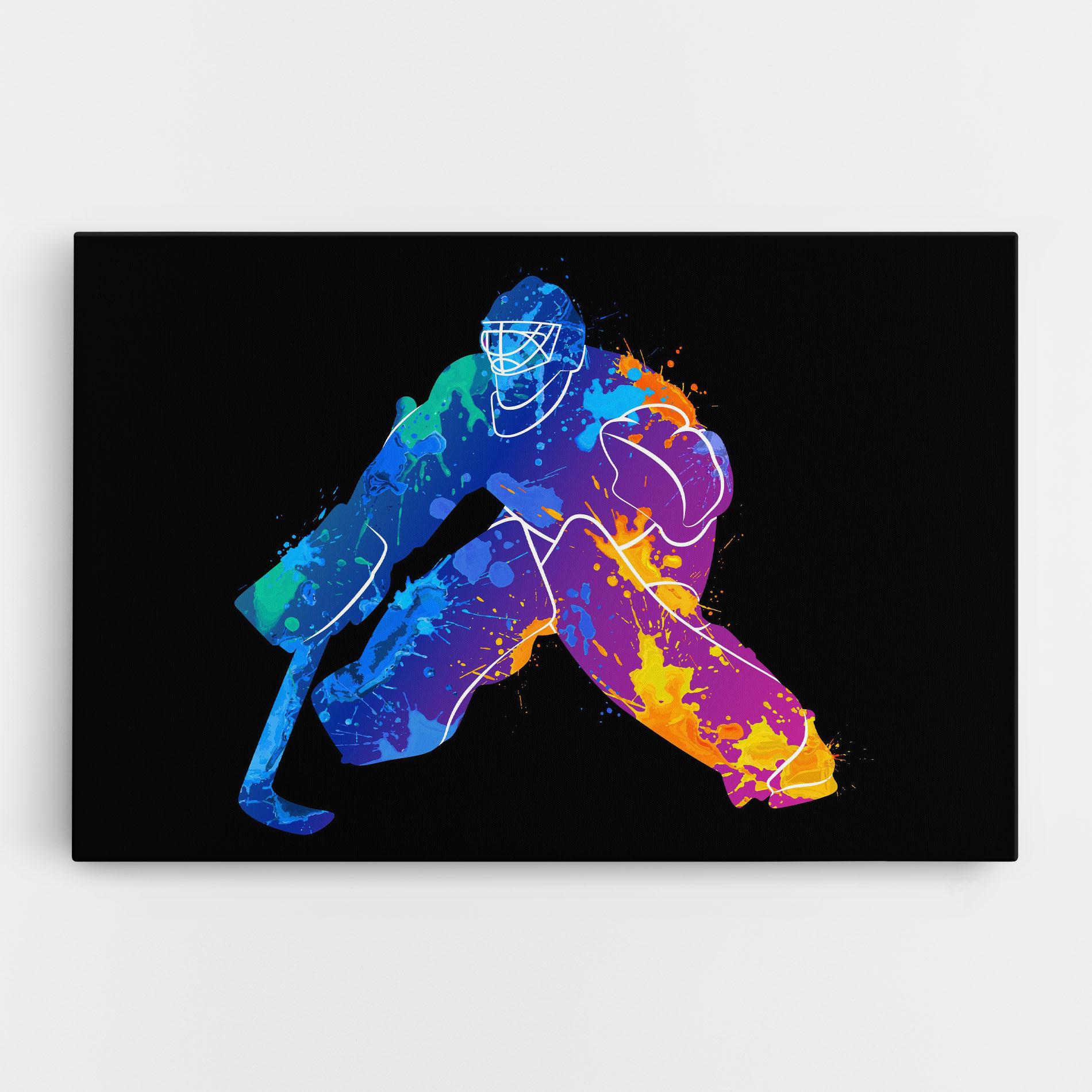 Vászonkép Blue Purple Hockey mockup 0
