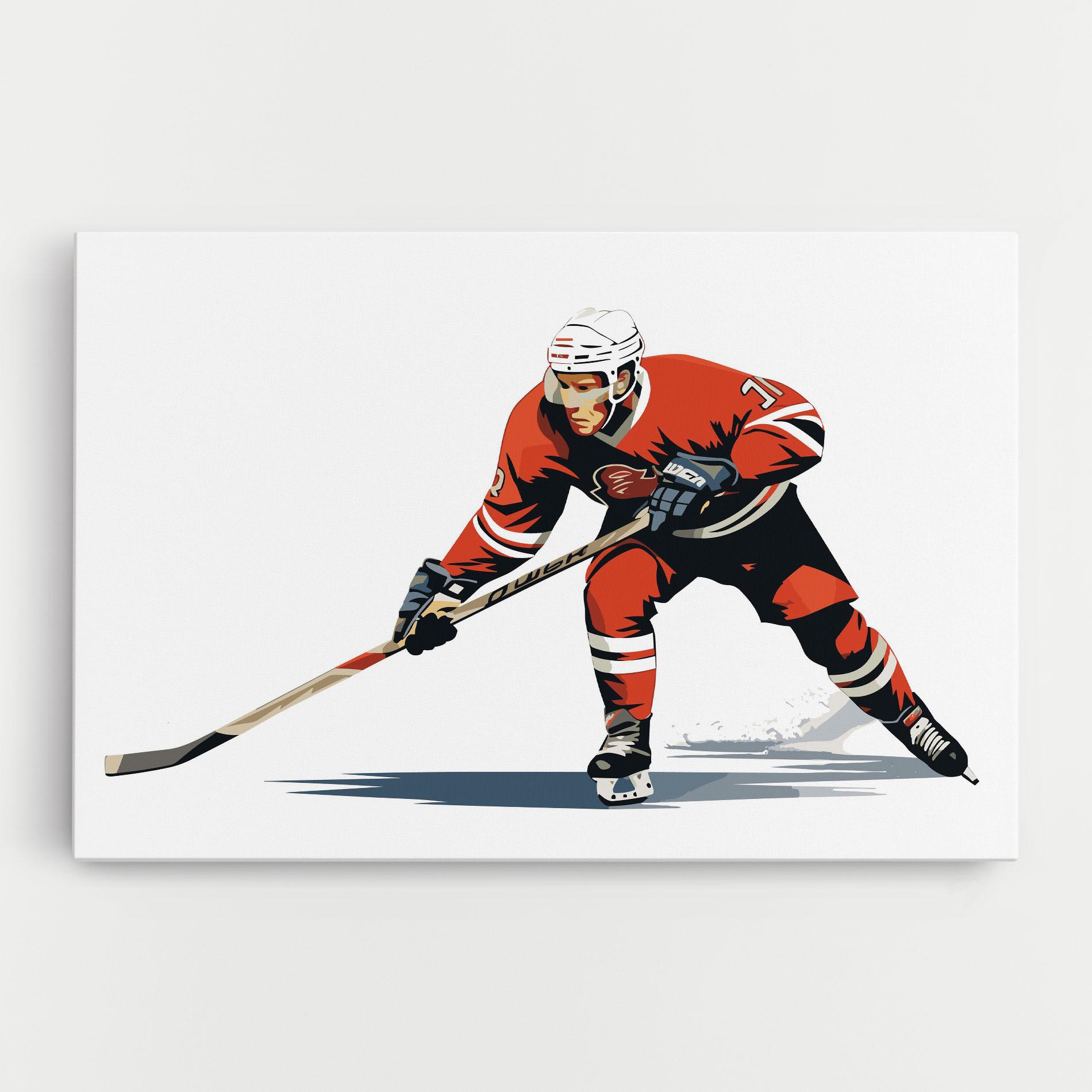 Vászonkép Hockey Orange Player mockup 0