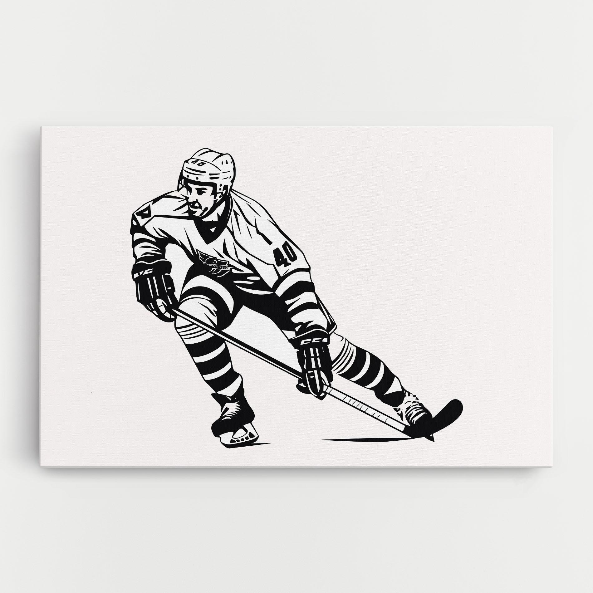 Vászonkép Hockey Player mockup 0